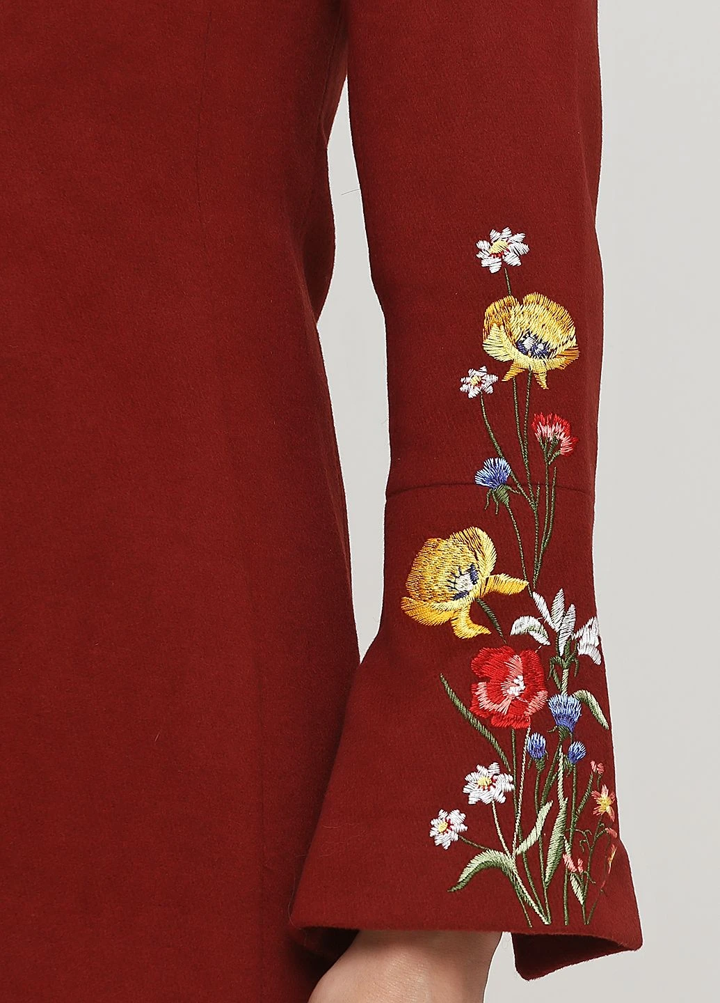Бордовое демисезонное Пальто Vero Moda