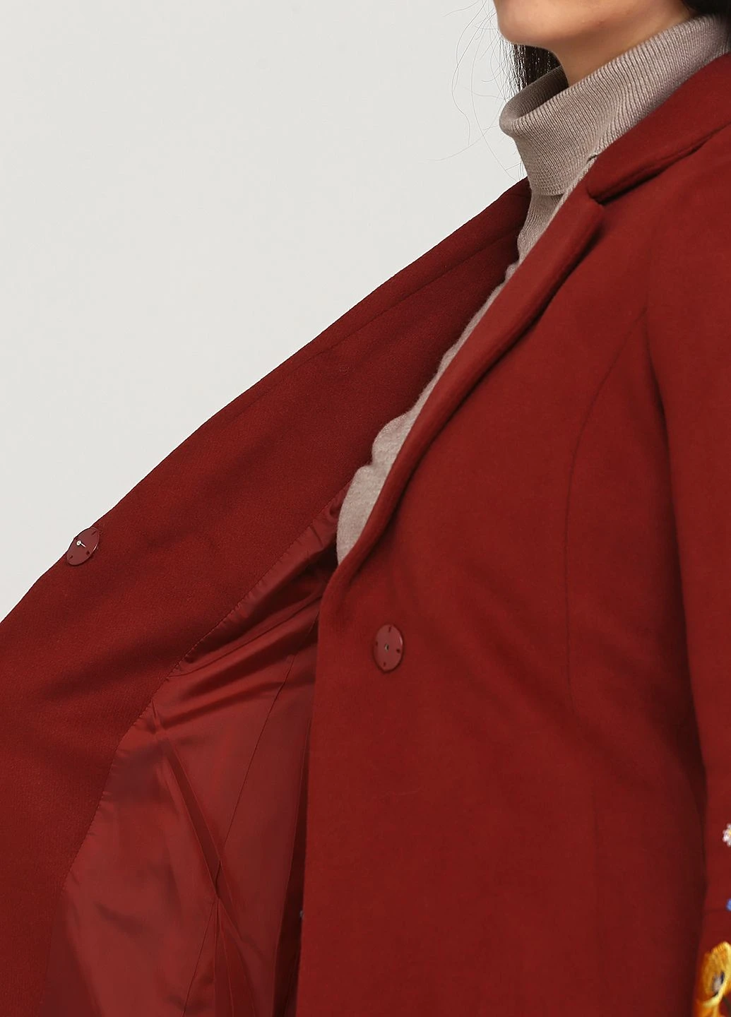 Бордовое демисезонное Пальто Vero Moda