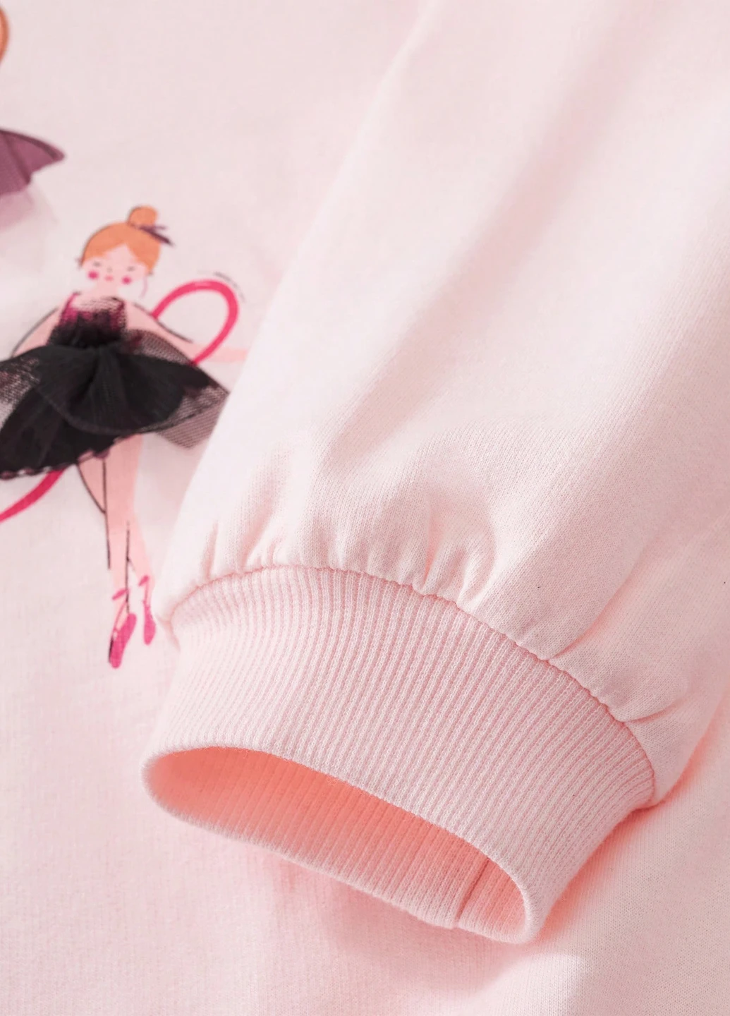 SHEIN свитшот рисунок светло-розовый кэжуал хлопок