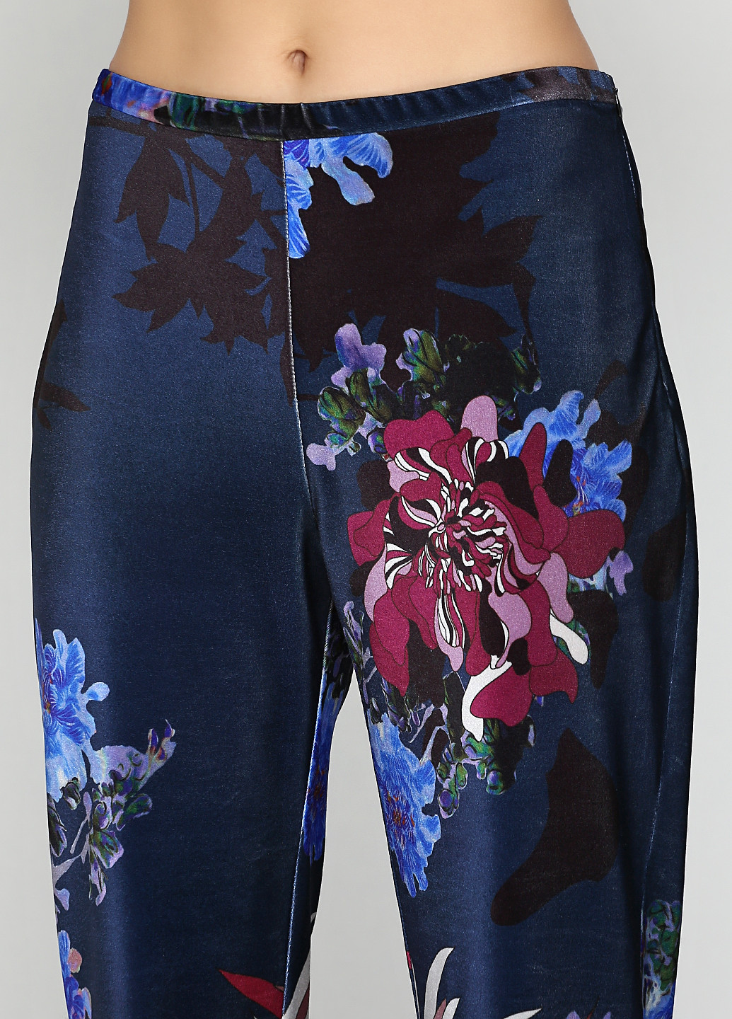 Синие кэжуал демисезонные прямые брюки Marta Palmieri