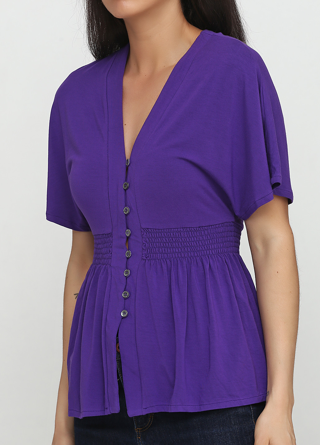 Фиолетовая летняя блуза Patrizia Pepe