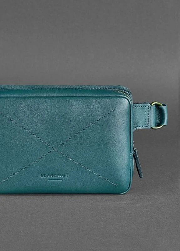 Кожаная поясная сумка Dropbag Mini зеленая BlankNote (235752661)