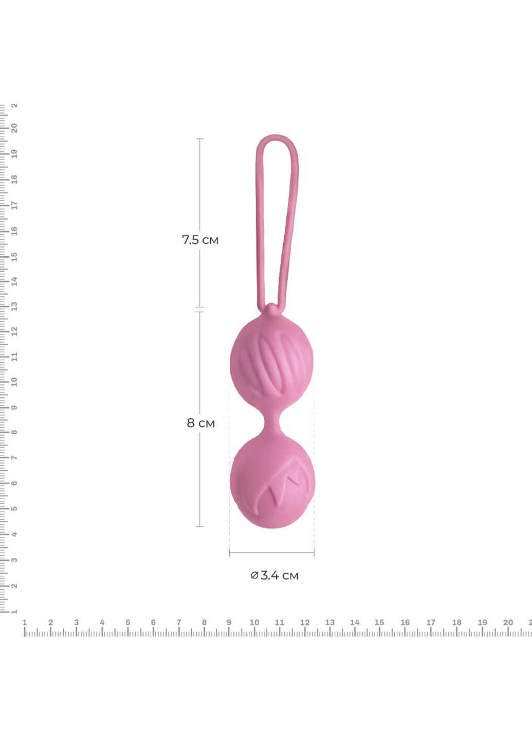 Вагінальні кульки Geisha Lastic Balls Mini Pink (S), діаметр 3,4см, вага 85гр Adrien Lastic (254150649)