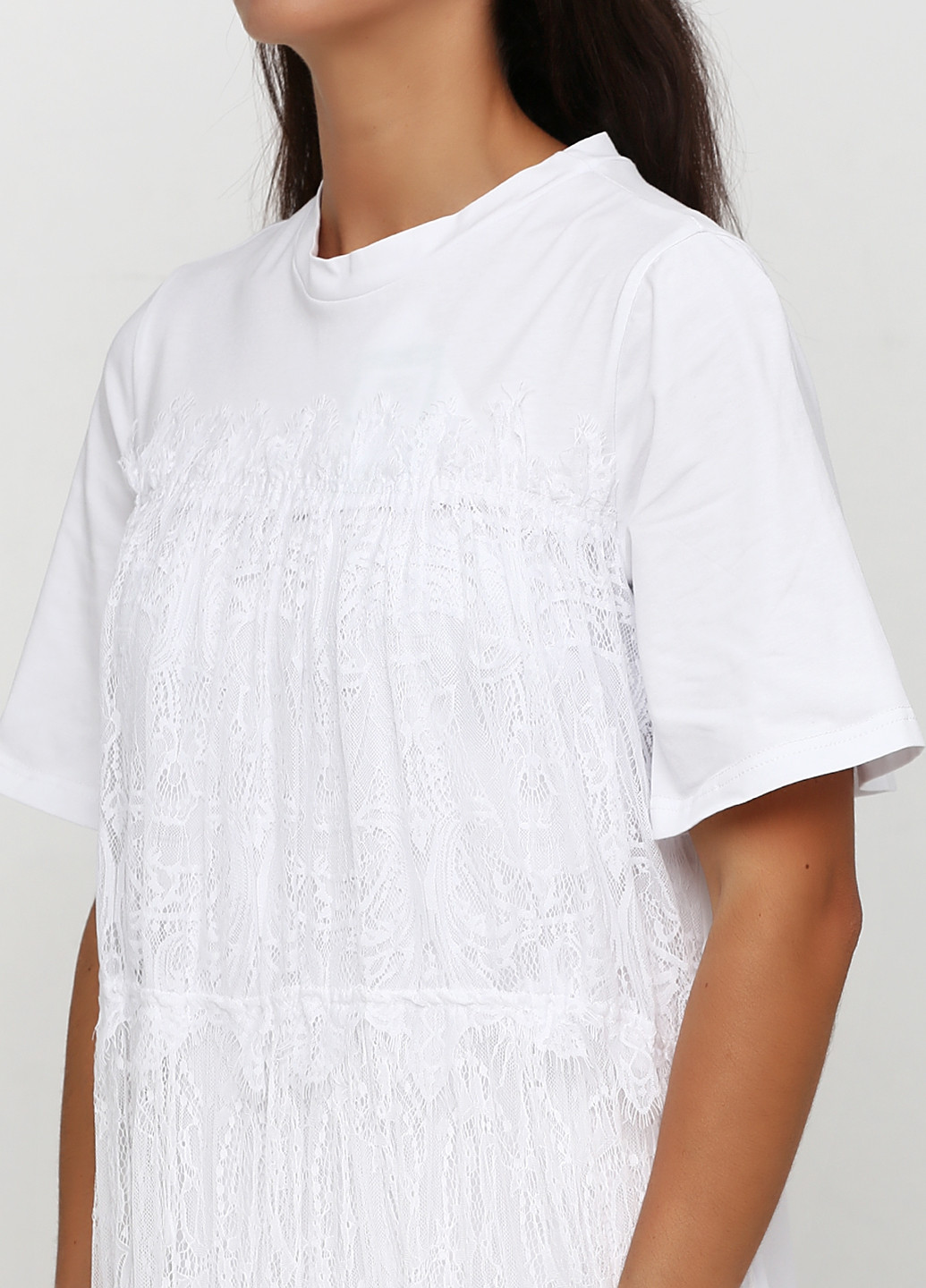Білий кежуал сукня сукня-футболка, кльош Only Women однотонна