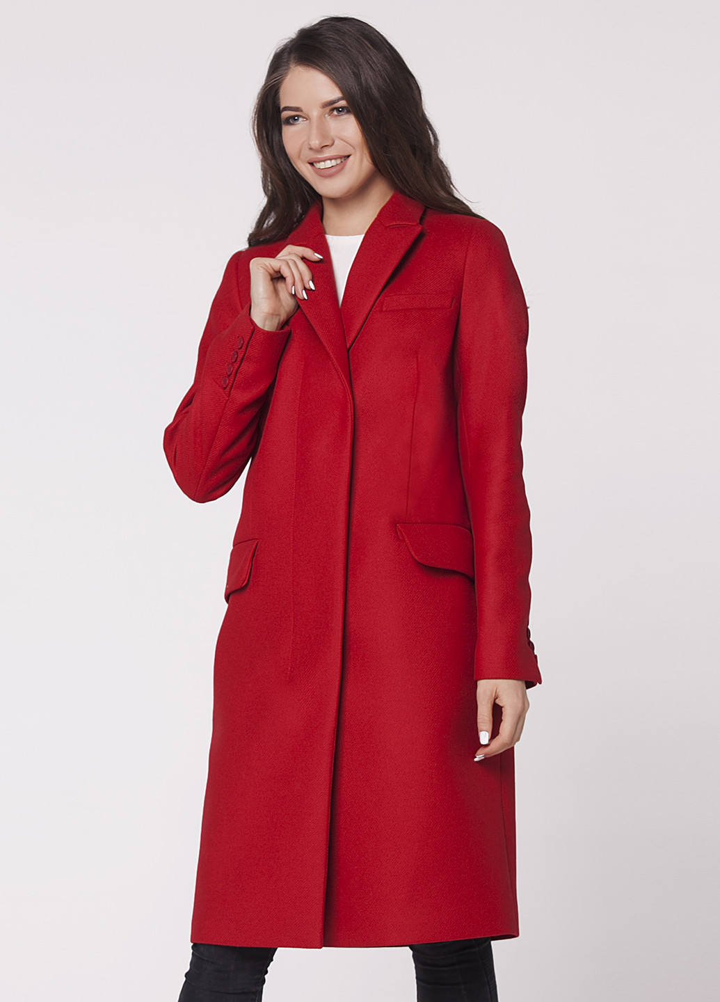 Красное демисезонное Пальто Florens