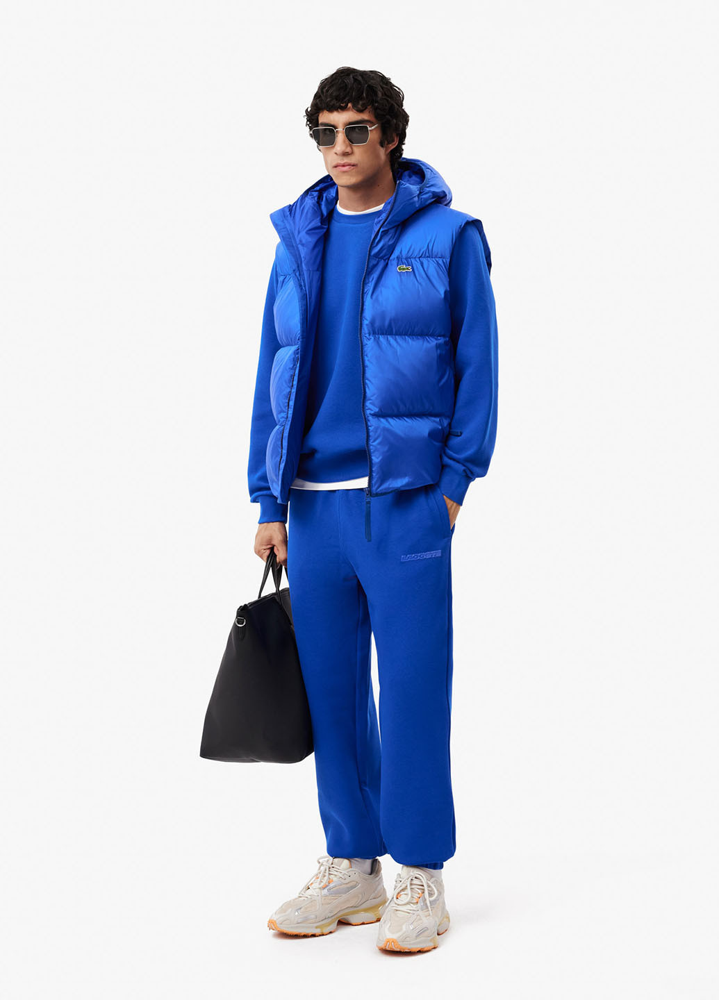 Темно-синій світшот Lacoste однотонний нашивки (329694518)