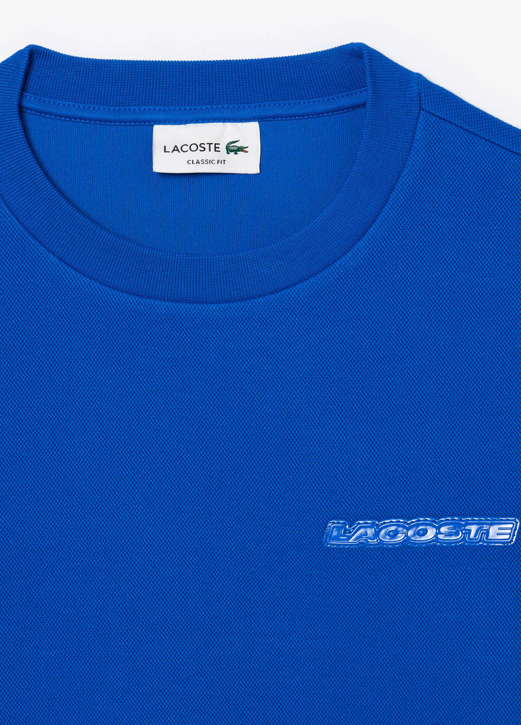 Темно-синій світшот Lacoste однотонний нашивки (329694518)
