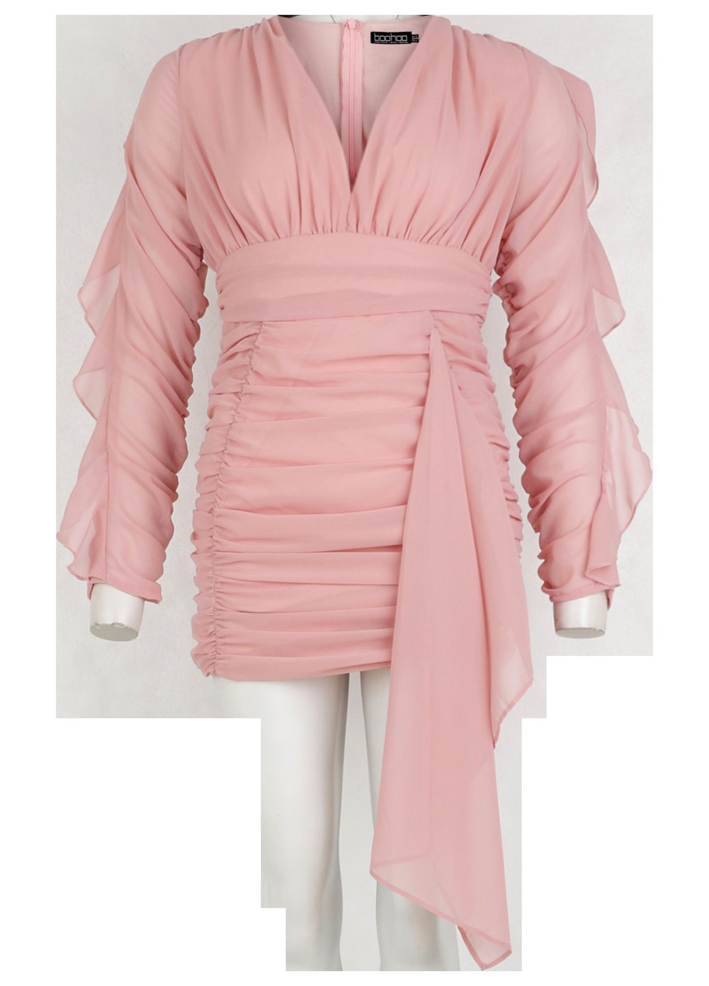 Світло-рожева кежуал сукня силуетна Boohoo однотонна