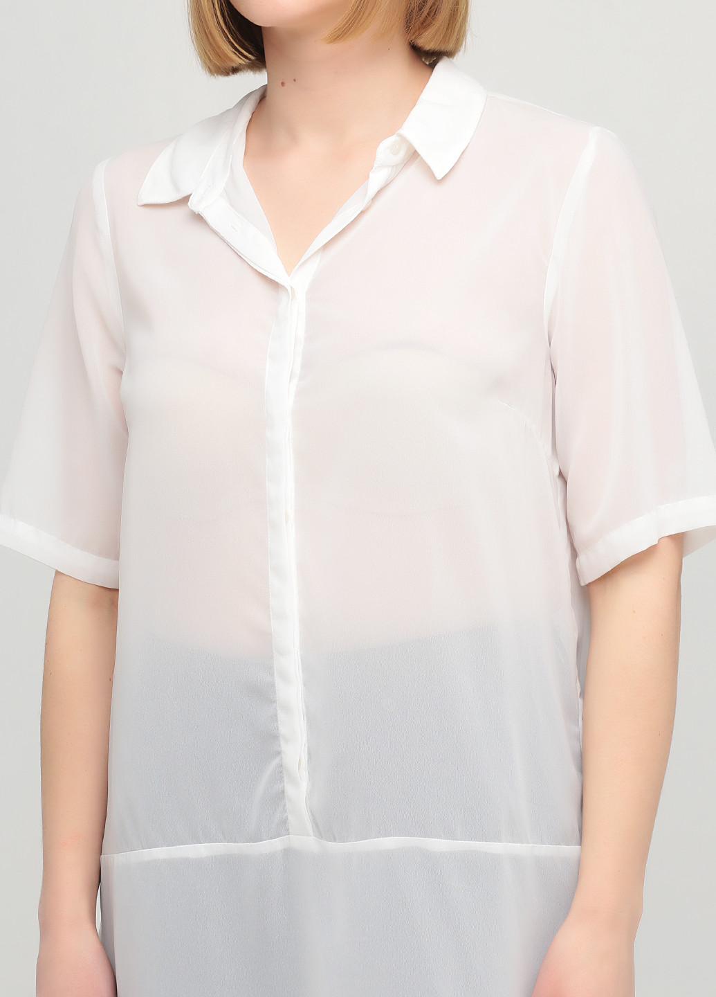 Белая демисезонная блуза Vila
