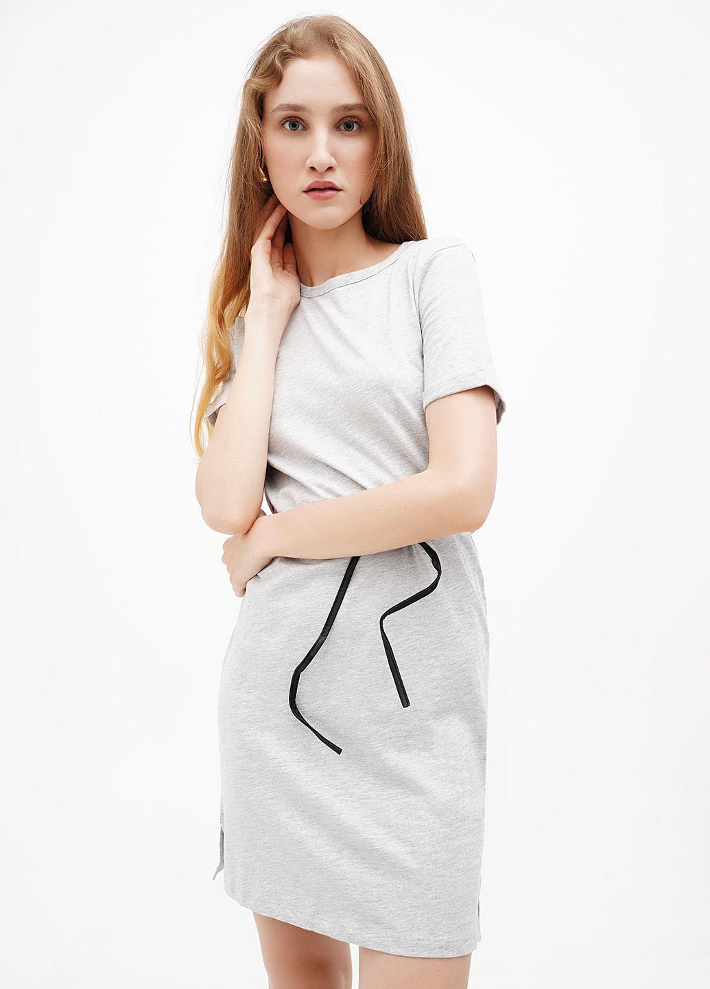Сіра кежуал сукня сукня-футболка Terranova меланжева