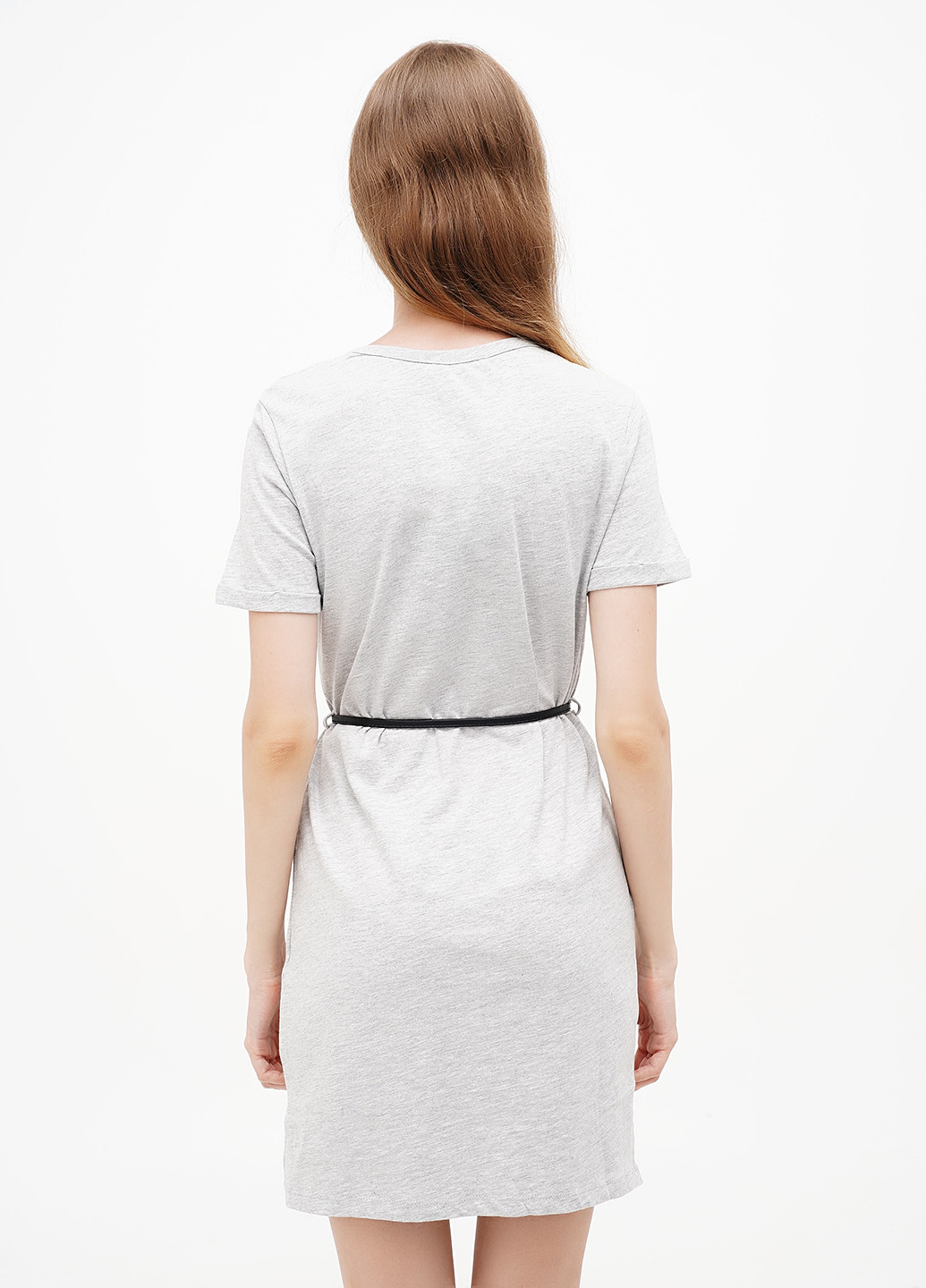 Сіра кежуал сукня сукня-футболка Terranova меланжева