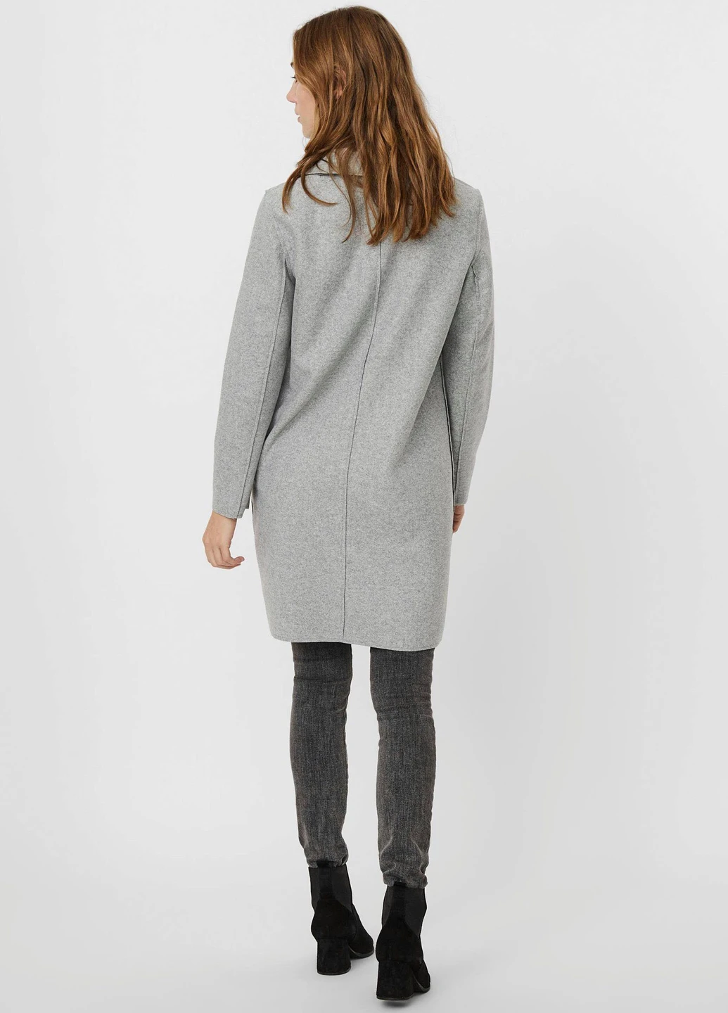 Светло-серое демисезонное Пальто Vero Moda