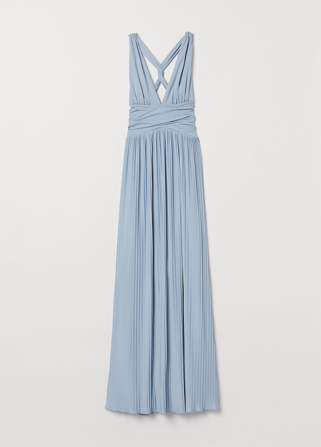 Блакитна вечірня плаття, сукня кльош H&M однотонна