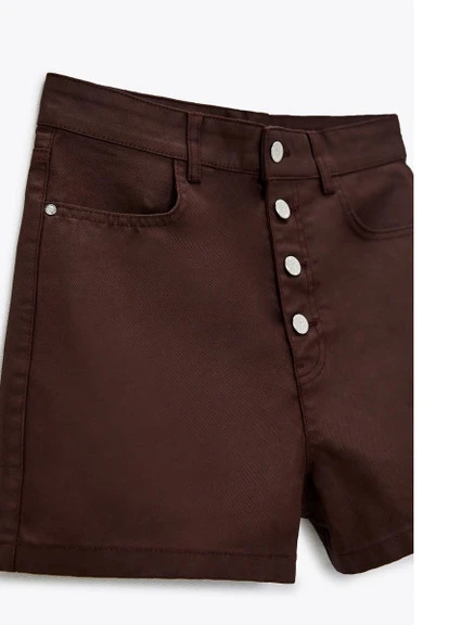 Шорти MOM FIT ZD034 XS Бургунд Zara (222527619)