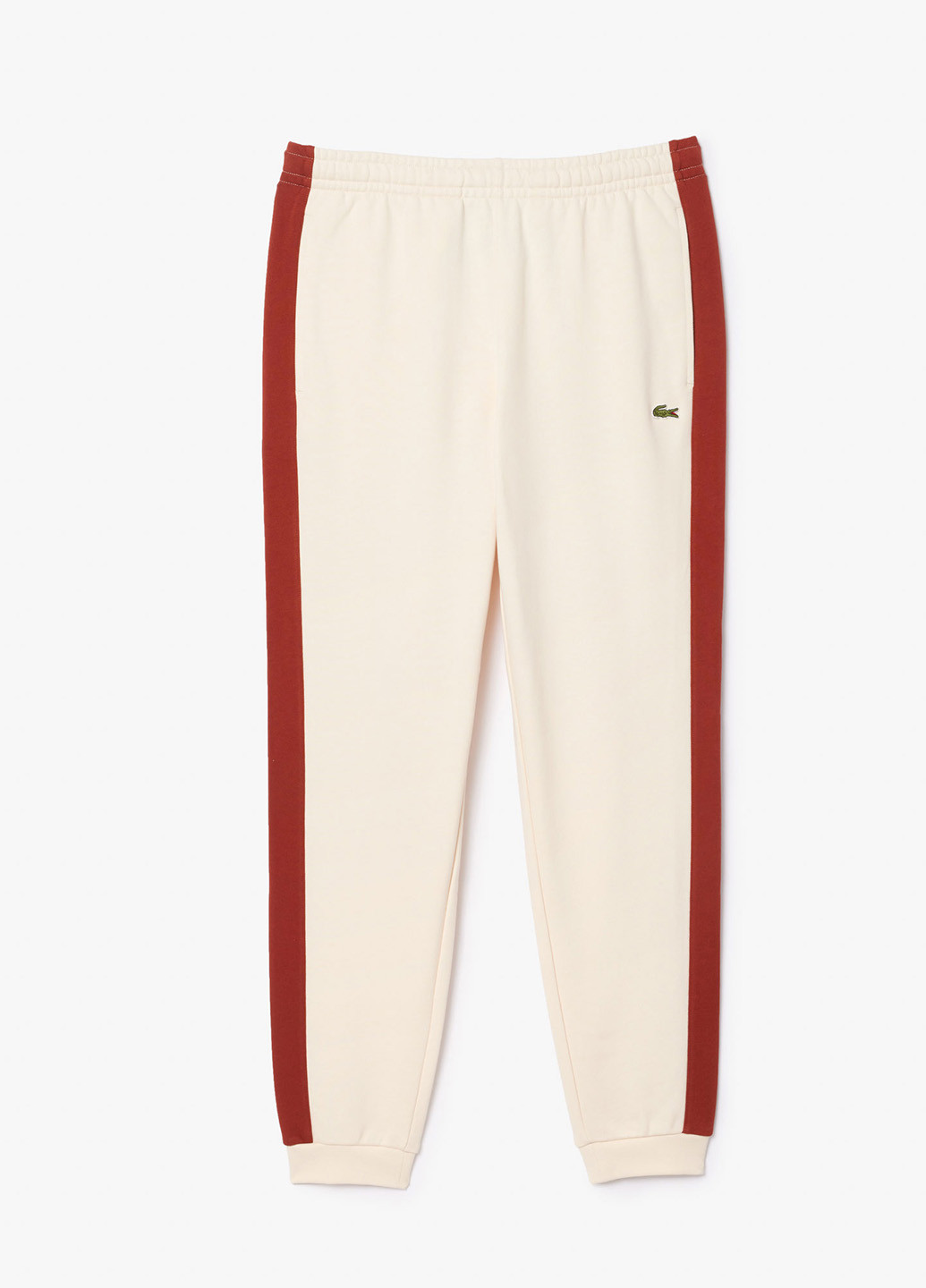 Светло-бежевые спортивные демисезонные джоггеры брюки Lacoste