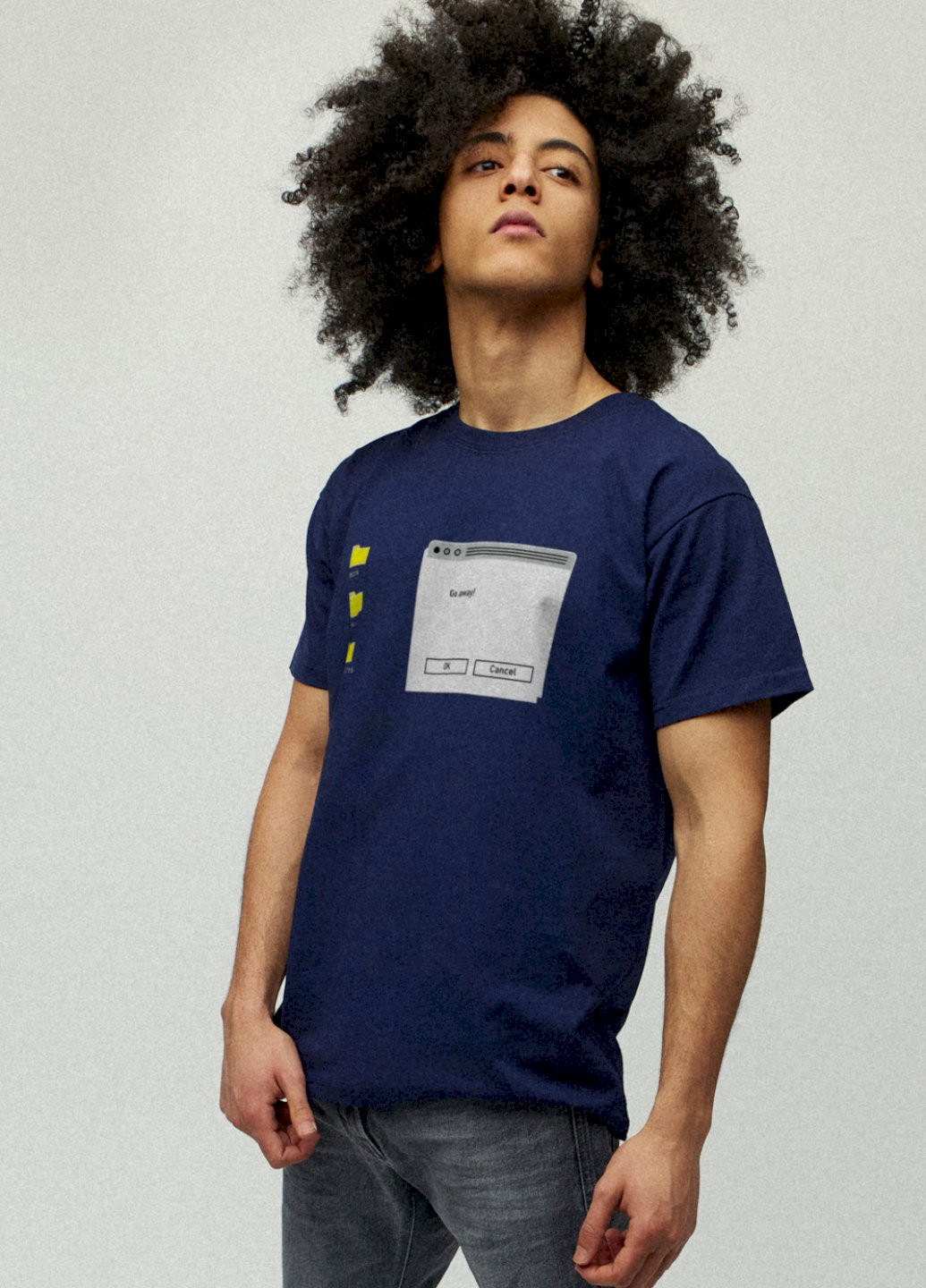 Темно-синяя футболка мужская YAPPI