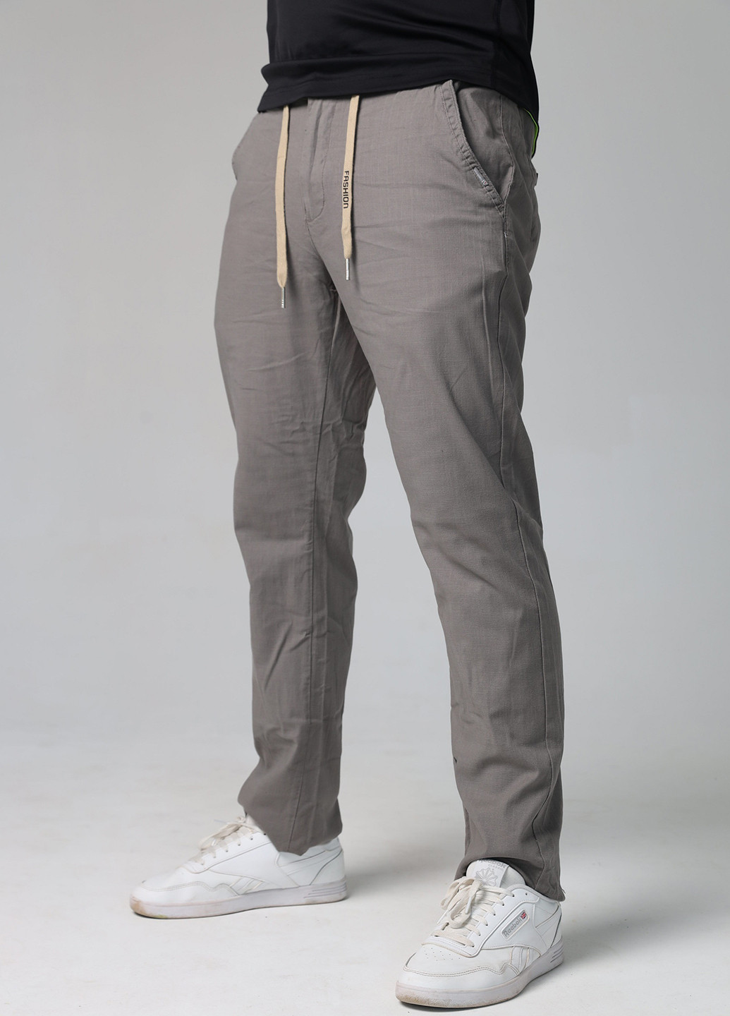 Светло-серые кэжуал демисезонные зауженные брюки Time of Style