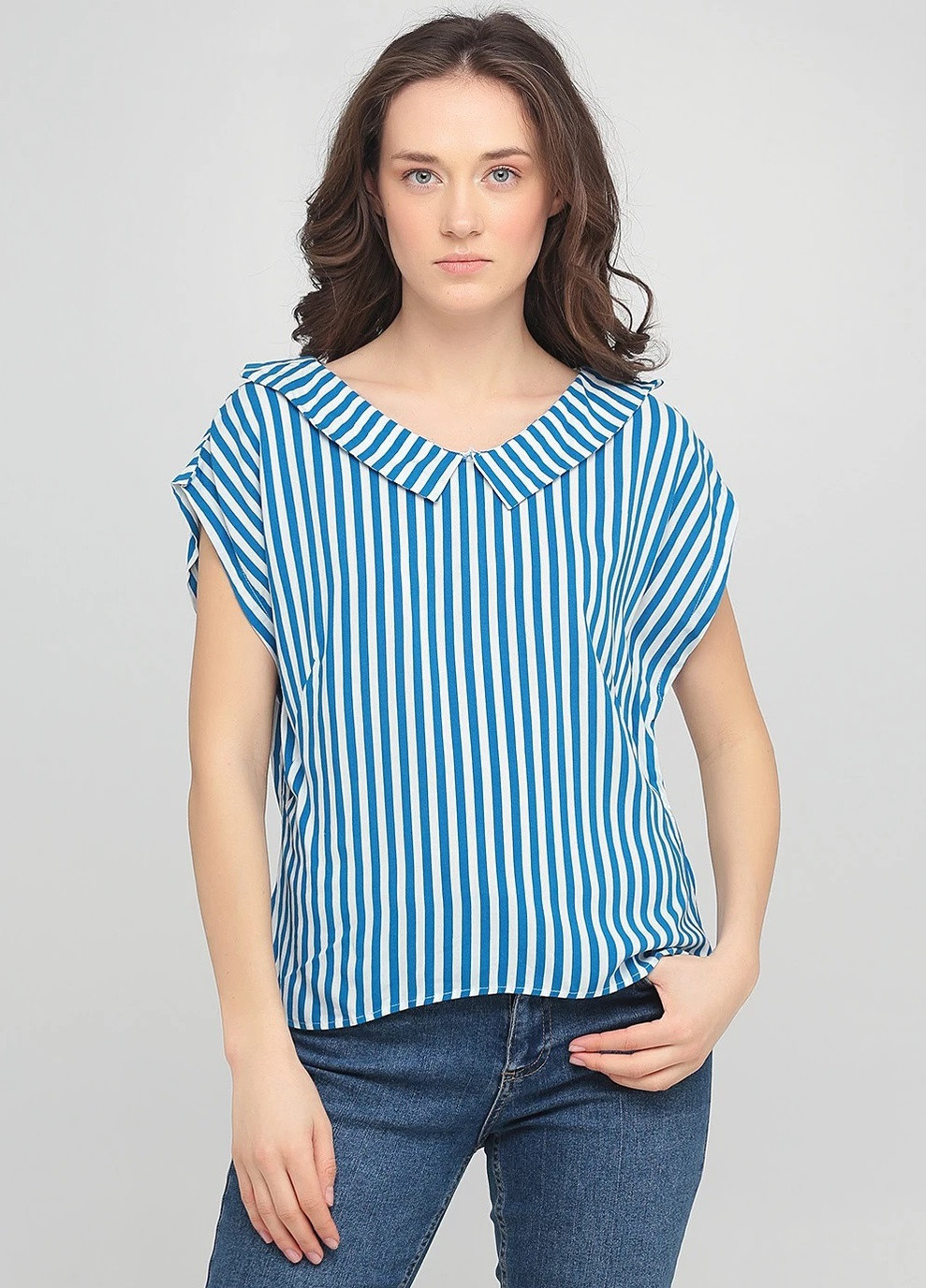 Комбинированная летняя блуза POP England