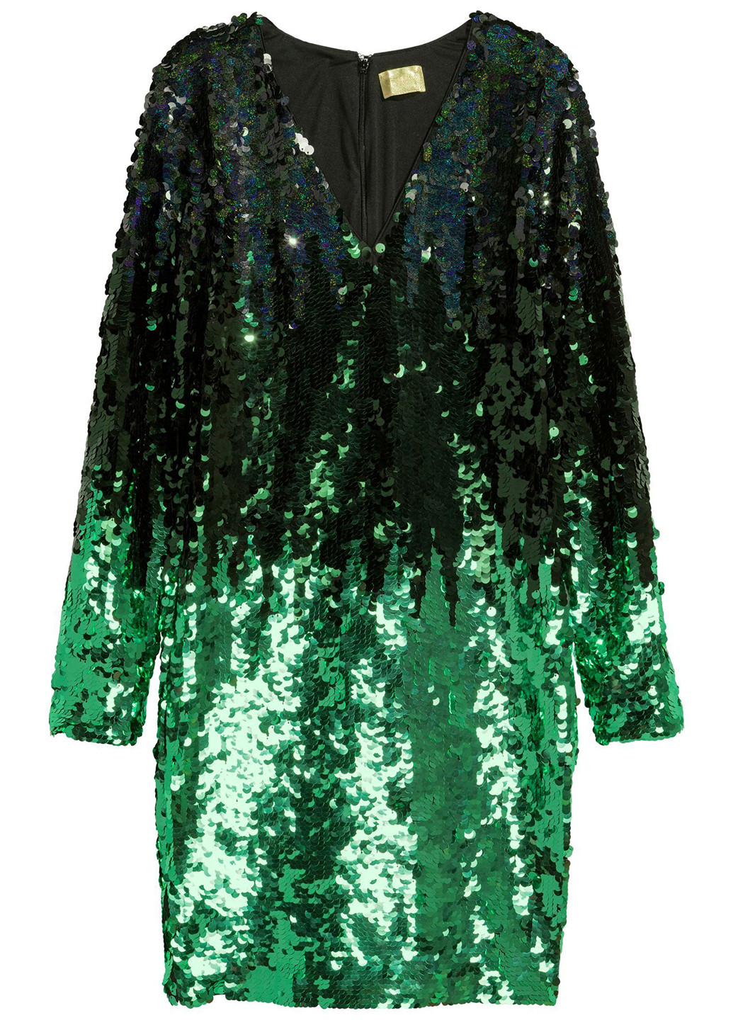 Темно-зеленое коктейльное платье футляр H&M однотонное