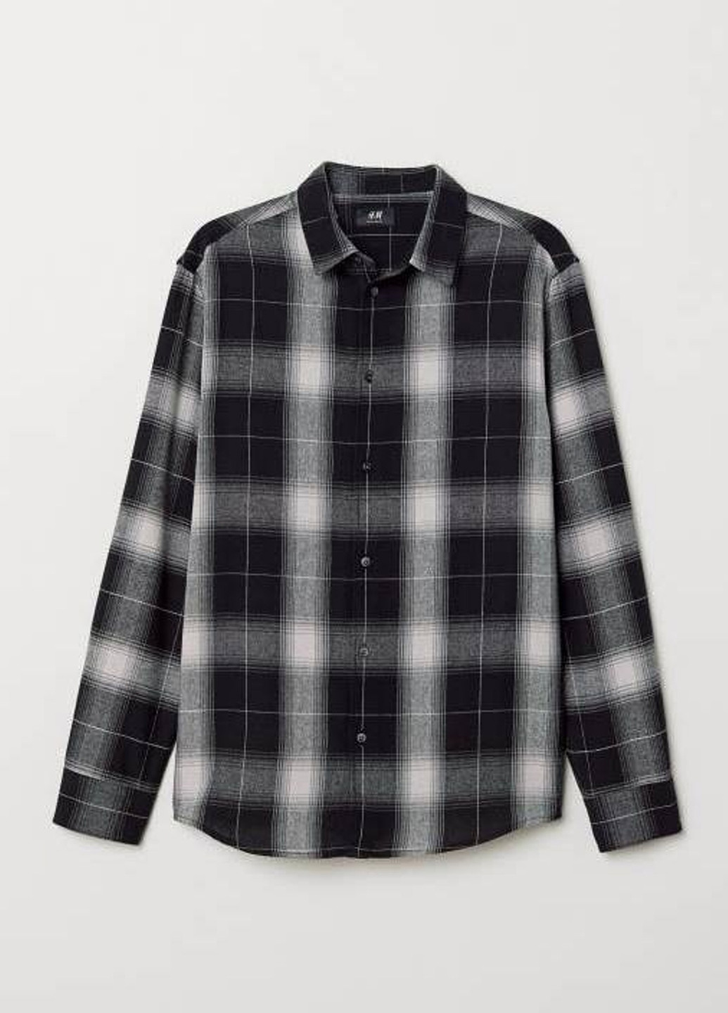 Черно-белая кэжуал рубашка в клетку H&M