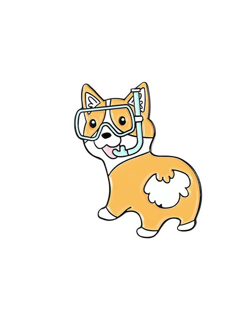 Брошь-значок Щенок Корги дайвер Broshe (253960751)