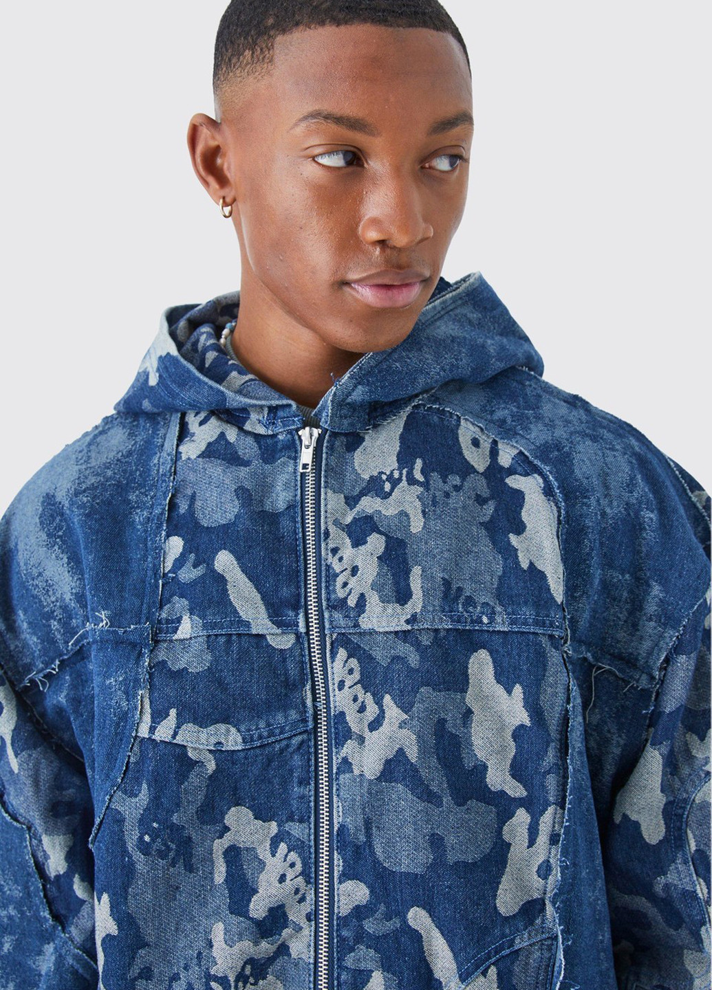 Комбинированная демисезонная куртка Boohoo