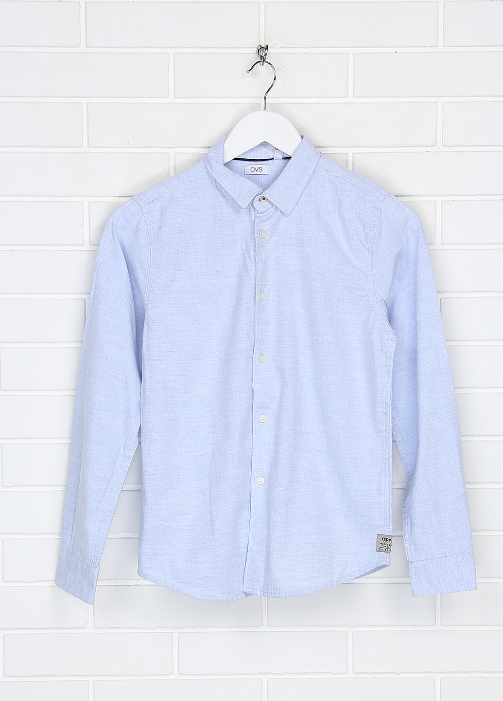 Голубой классическая рубашка меланж OVS