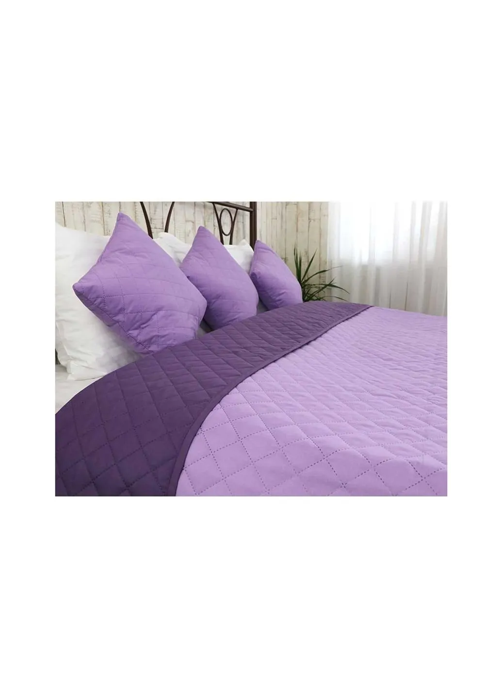 Покрывало Двустороннее Violet фиолетовое 212х240 см (330.52У_Violet) Руно (254083222)