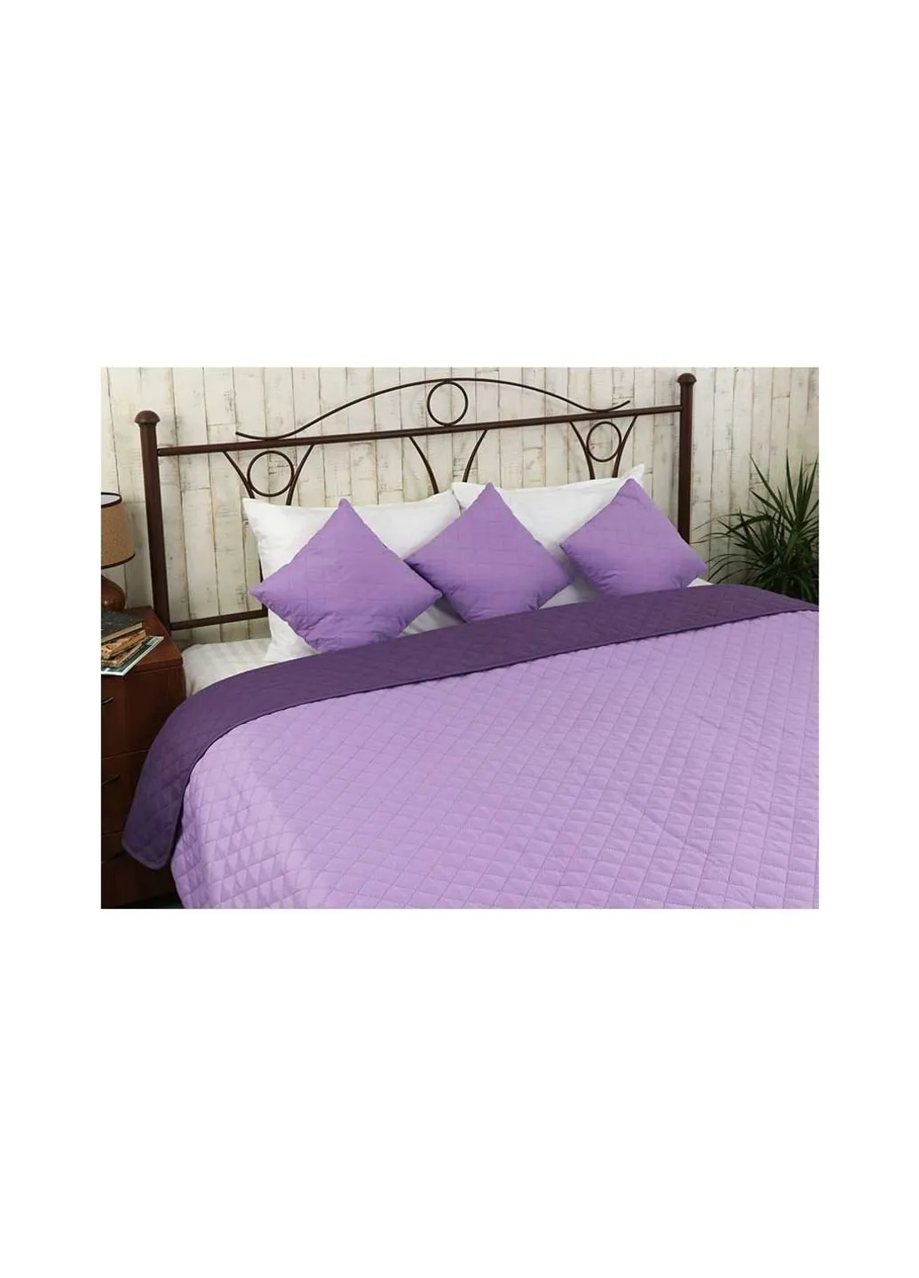 Покрывало Двустороннее Violet фиолетовое 212х240 см (330.52У_Violet) Руно (254083222)