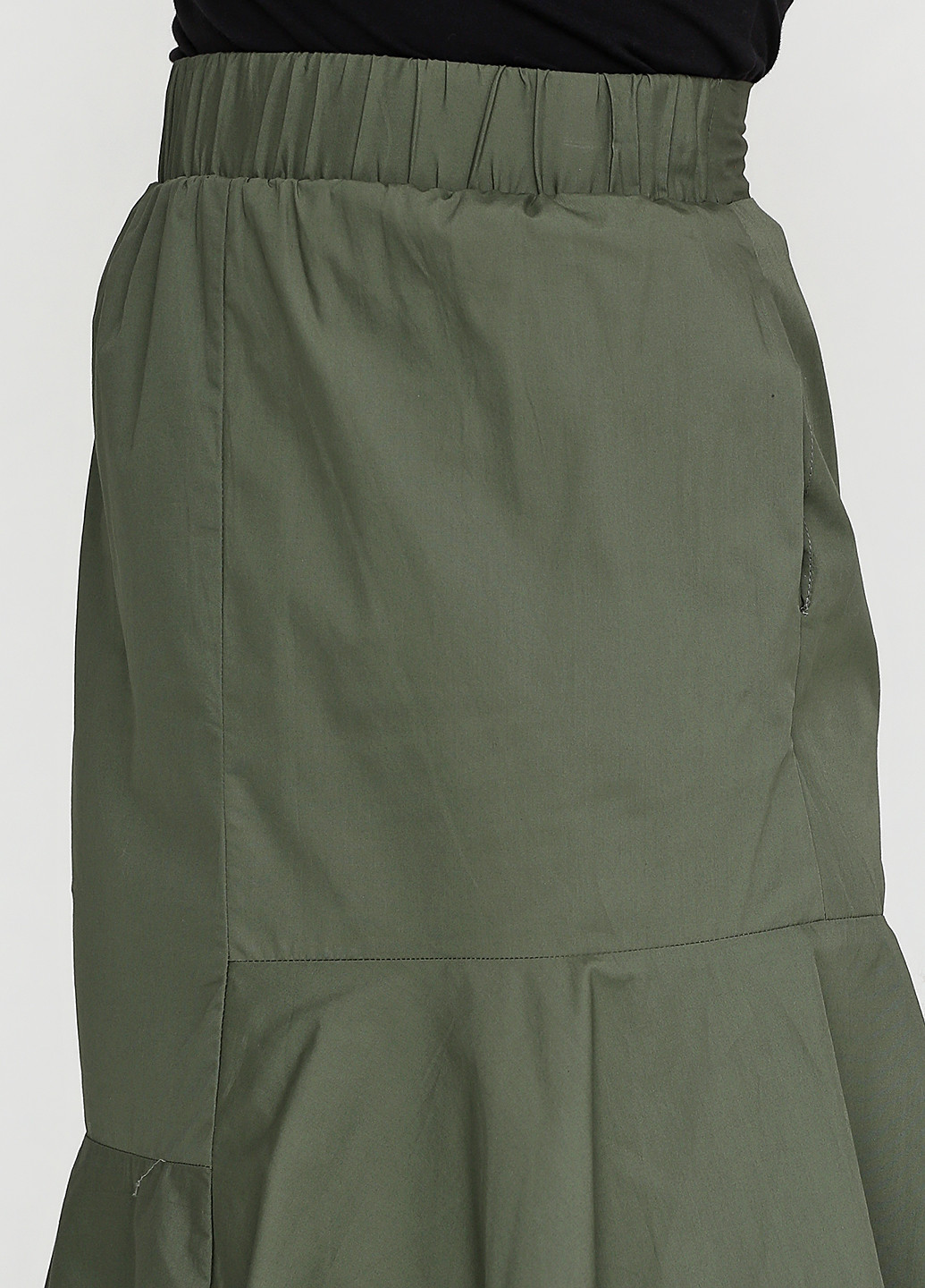 Оливковая (хаки) кэжуал однотонная юбка Medicine миди
