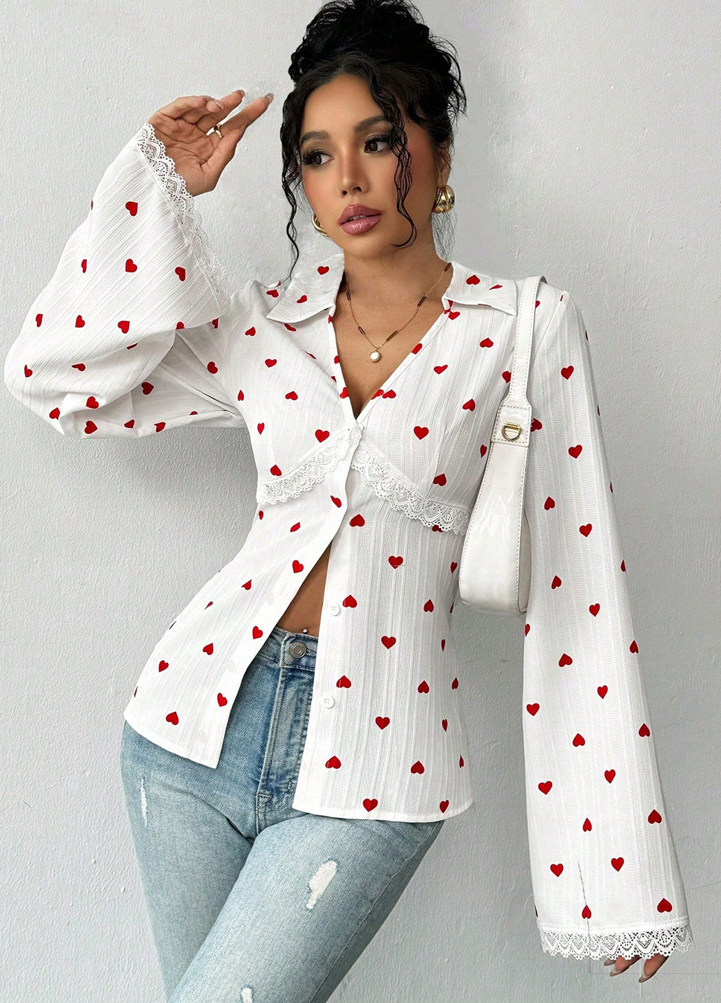 Белая блуза SHEIN