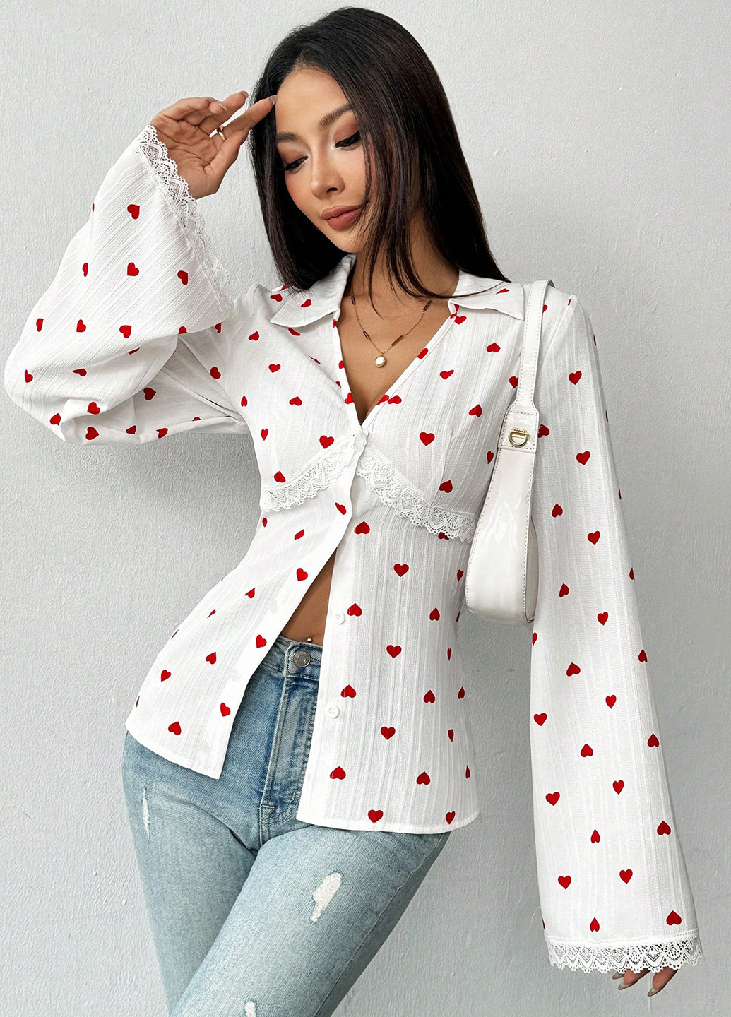 Белая блуза SHEIN