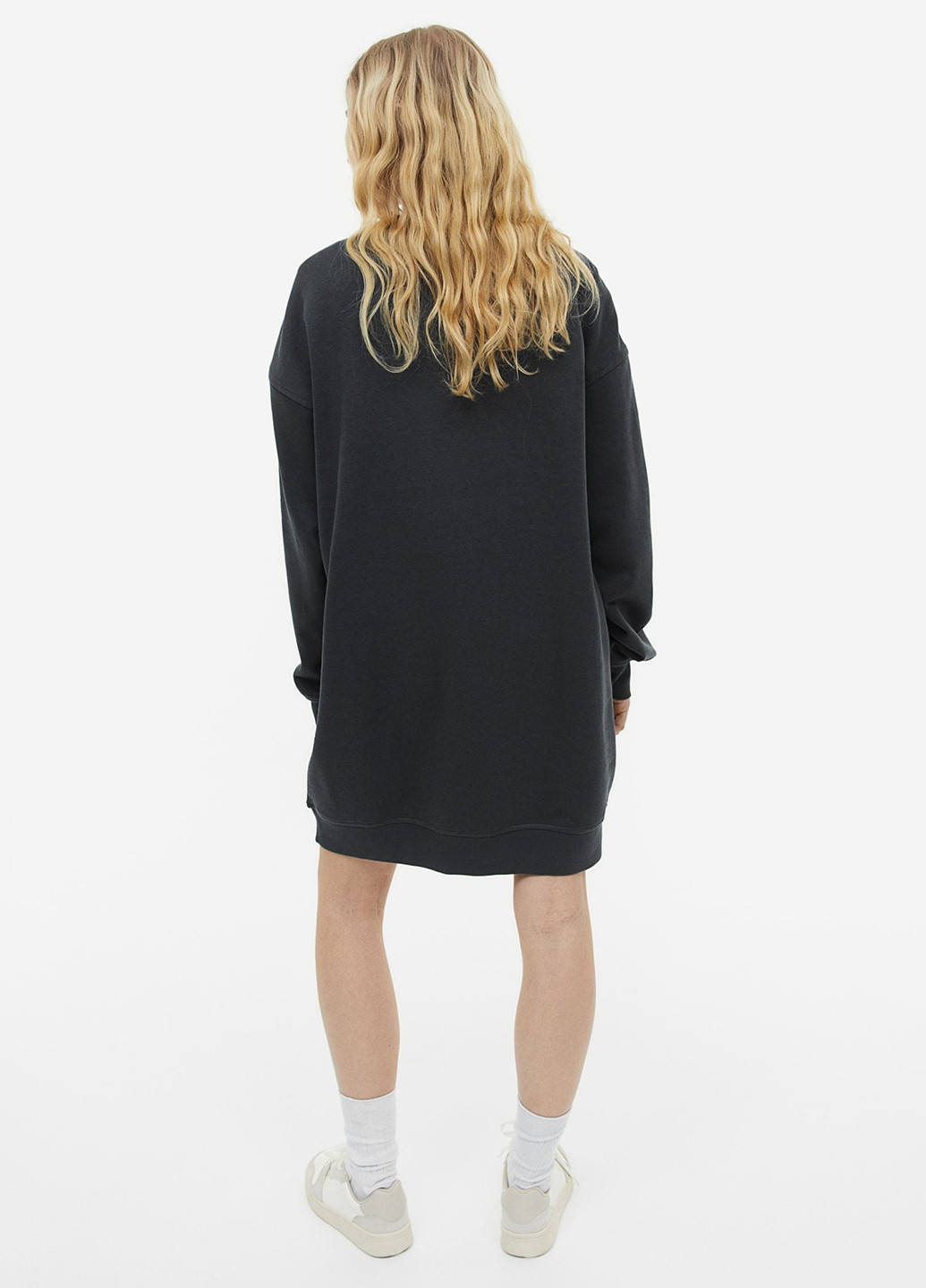 Сіра кежуал сукня сукня-світшот H&M з малюнком