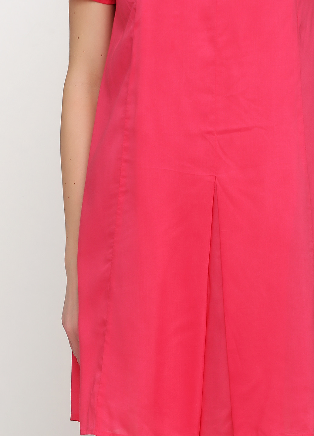 Розовое кэжуал платье а-силуэт United Colors of Benetton однотонное