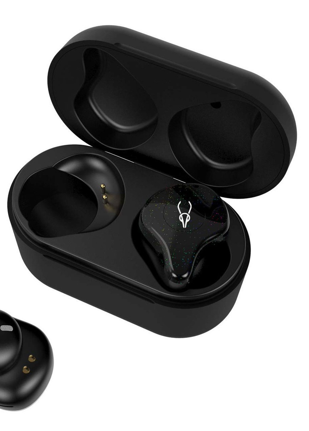 Бездротові Bluetooth навушники X12 Pro Black з чохлом для зарядки 750 мАг Black Sabbat (220821847)