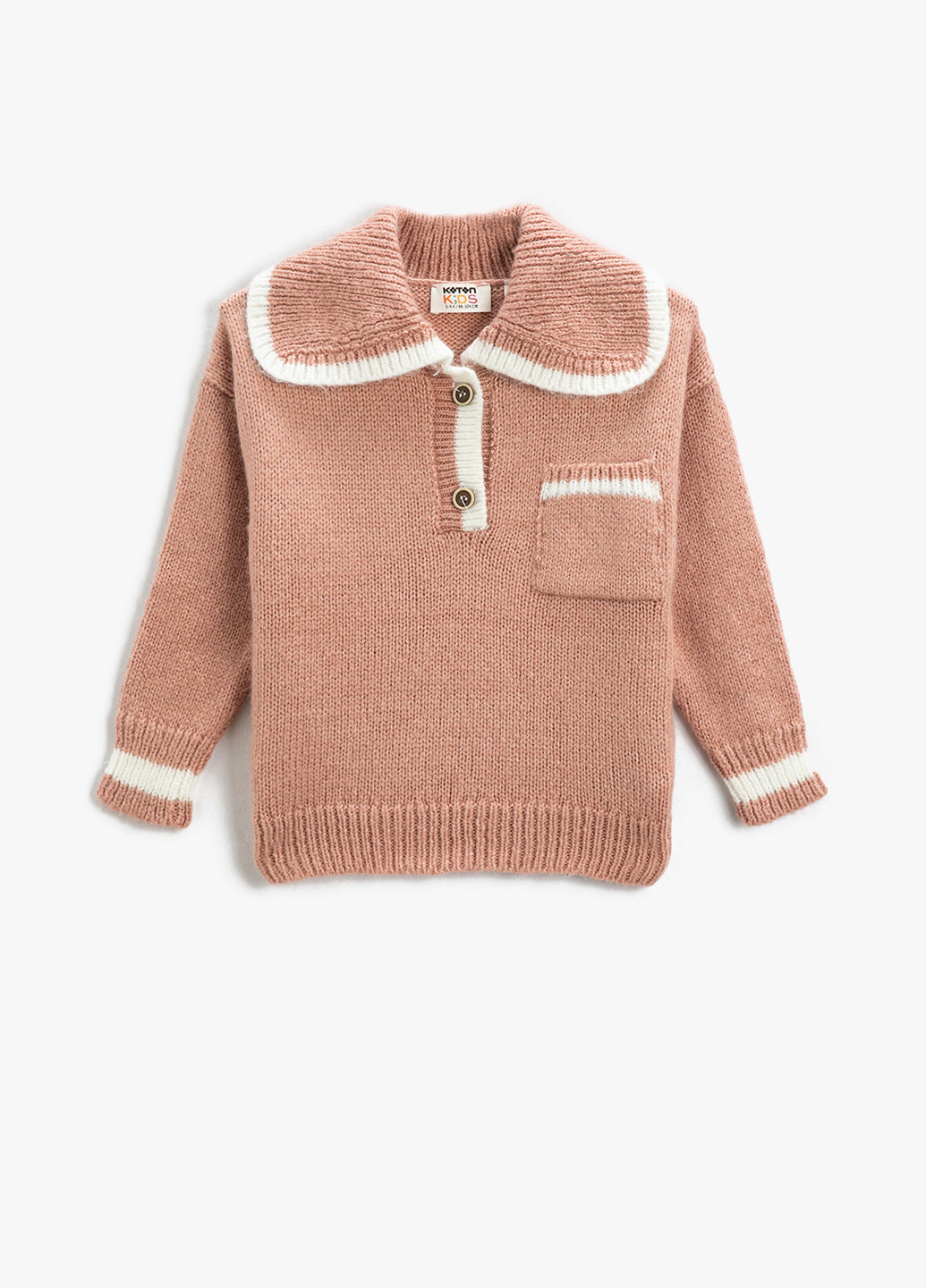 Персиковый зимний свитер джемпер KOTON