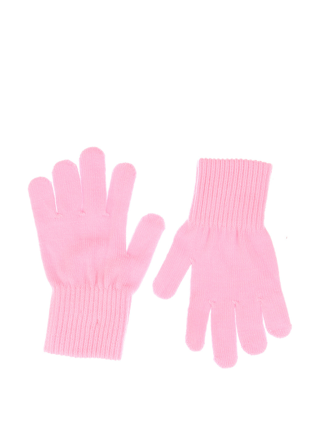 Перчатки H&M однотонные розовые кэжуалы акрил