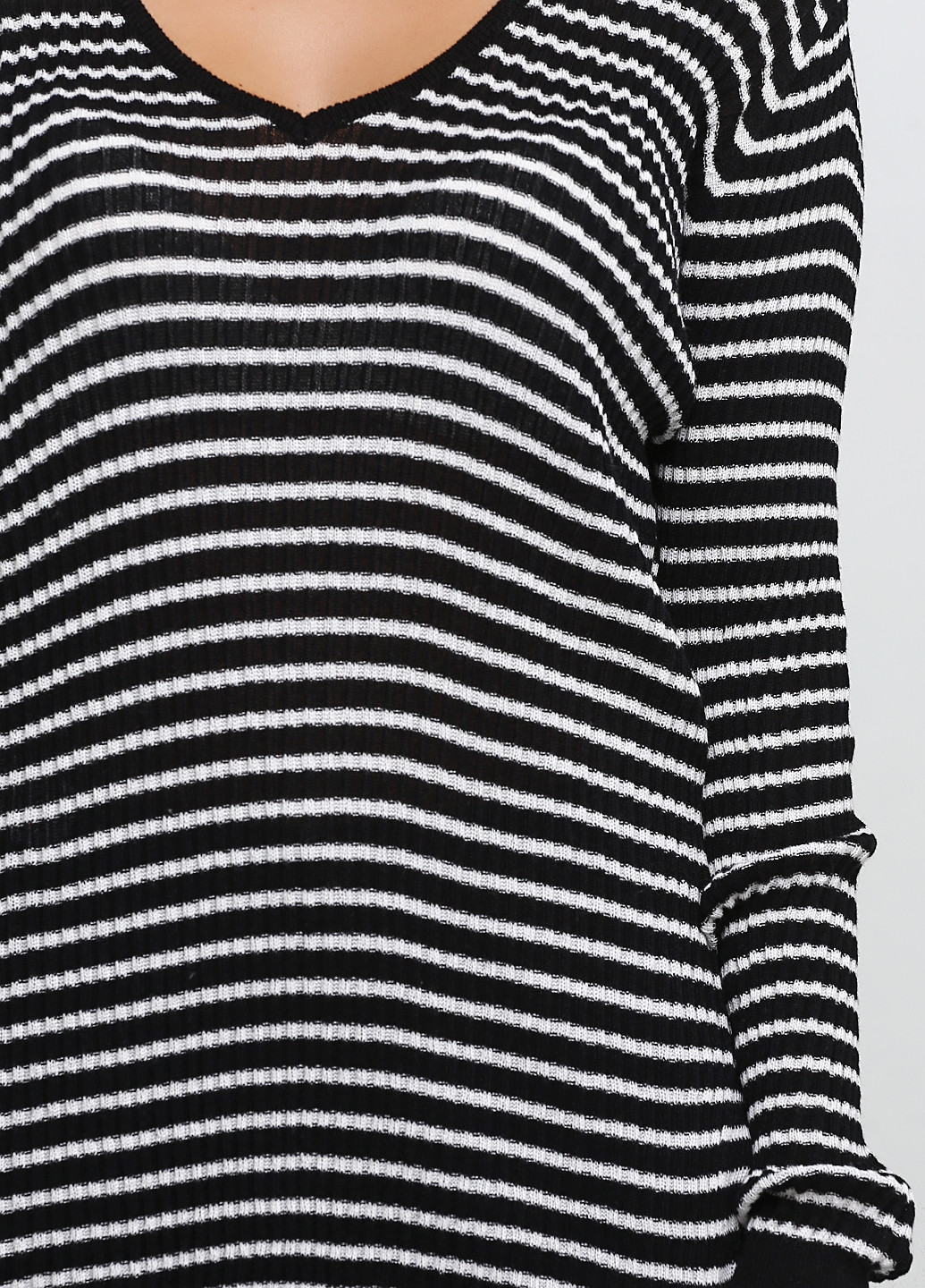 Черно-белый демисезонный пуловер пуловер Mango