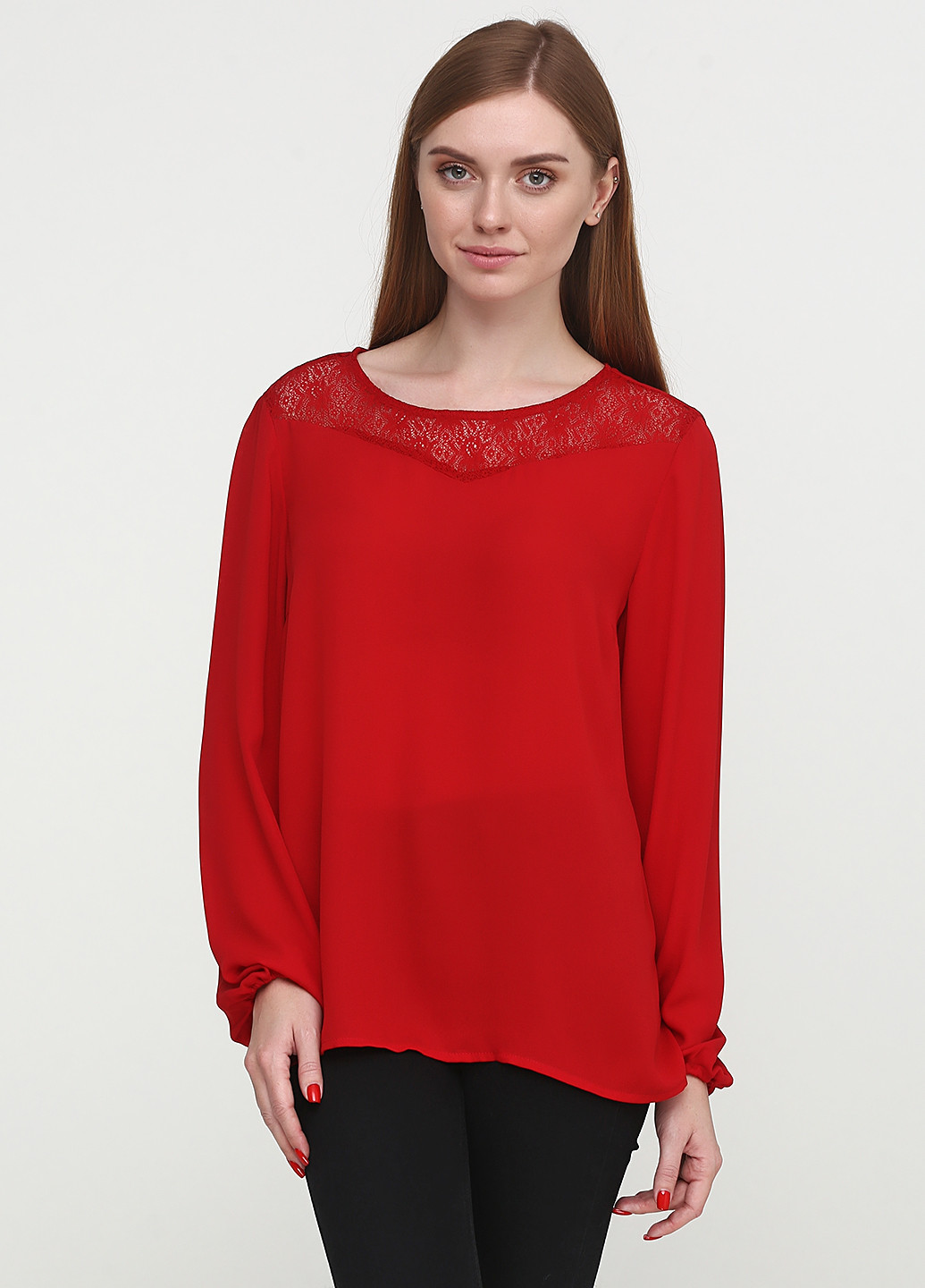 Красная демисезонная блуза Jacqueline de Young