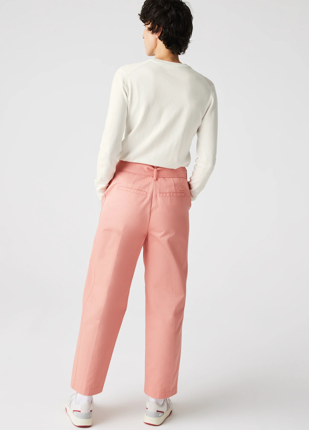 Молочный демисезонный пуловер пуловер Lacoste