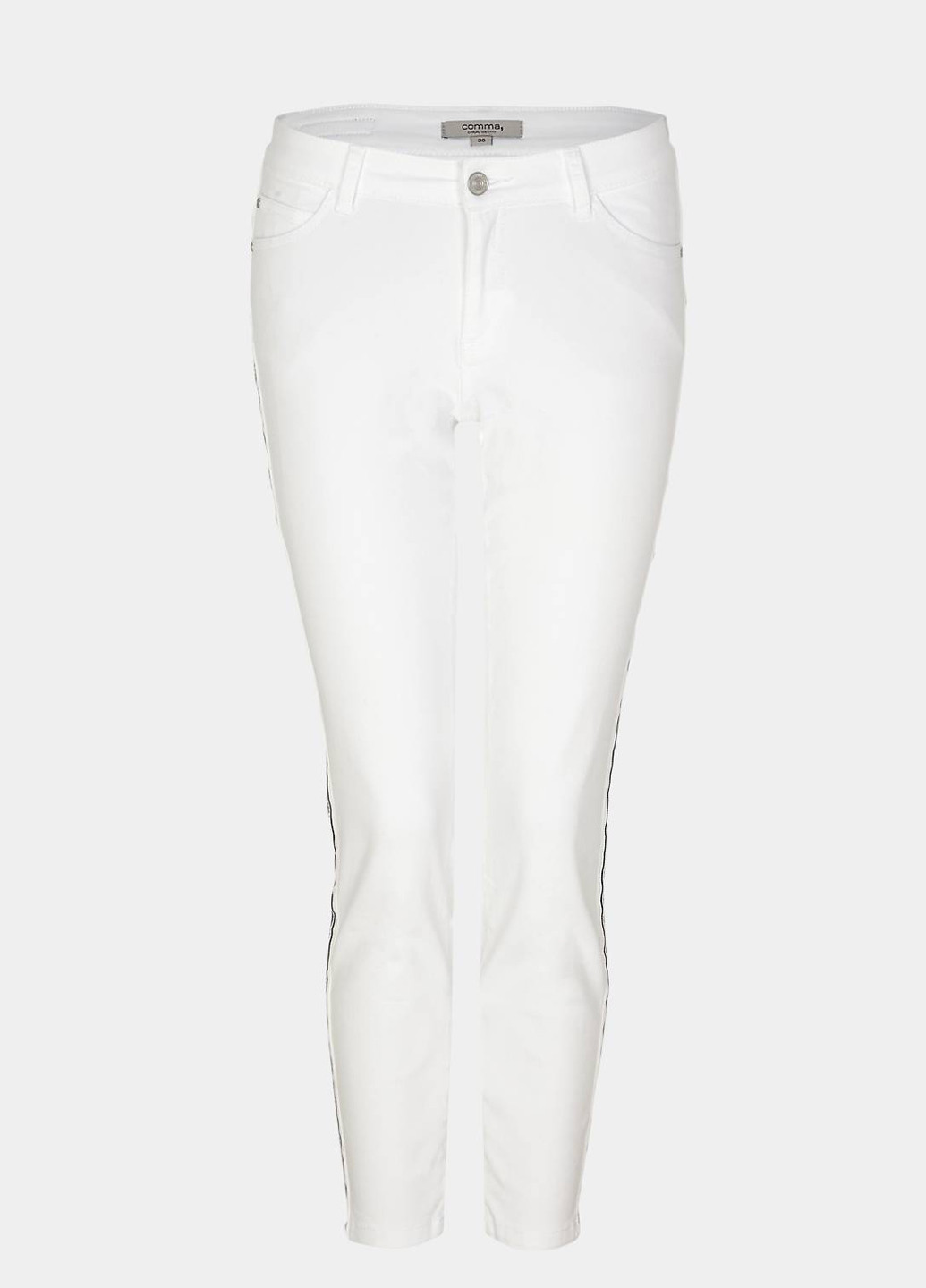 Белые кэжуал летние зауженные брюки Comma, by s.Oliver