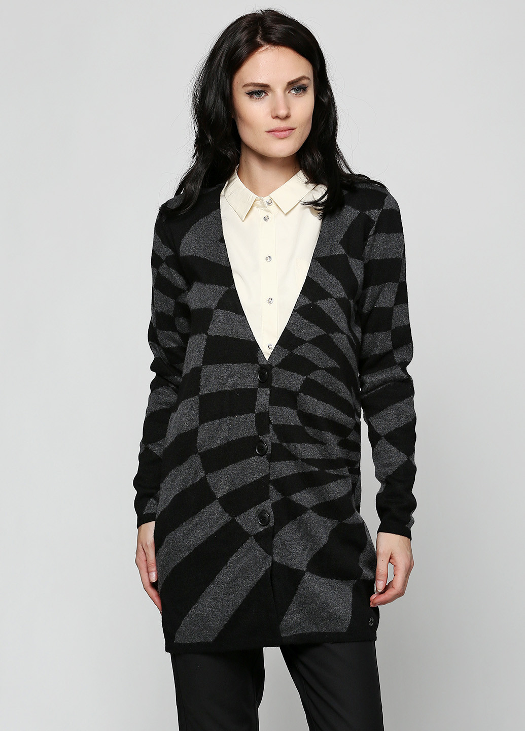 Серый демисезонный кардиган Numph