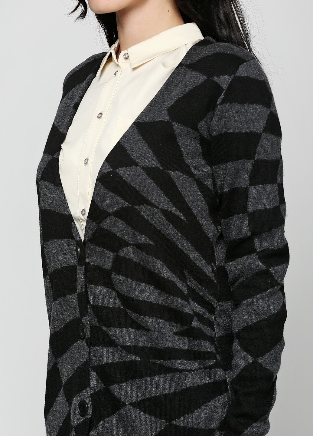 Серый демисезонный кардиган Numph