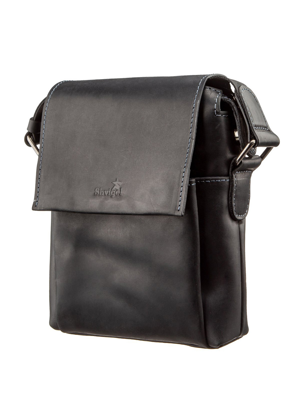 Мужская кожаная сумка 19х23х6 см Shvigel (252127405)