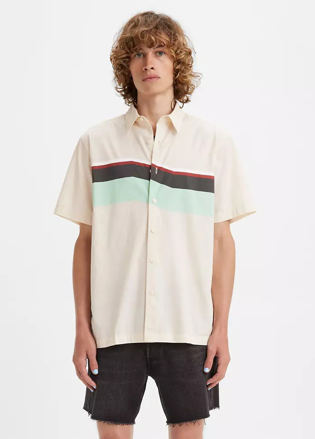 Молочная кэжуал рубашка однотонная Levi's