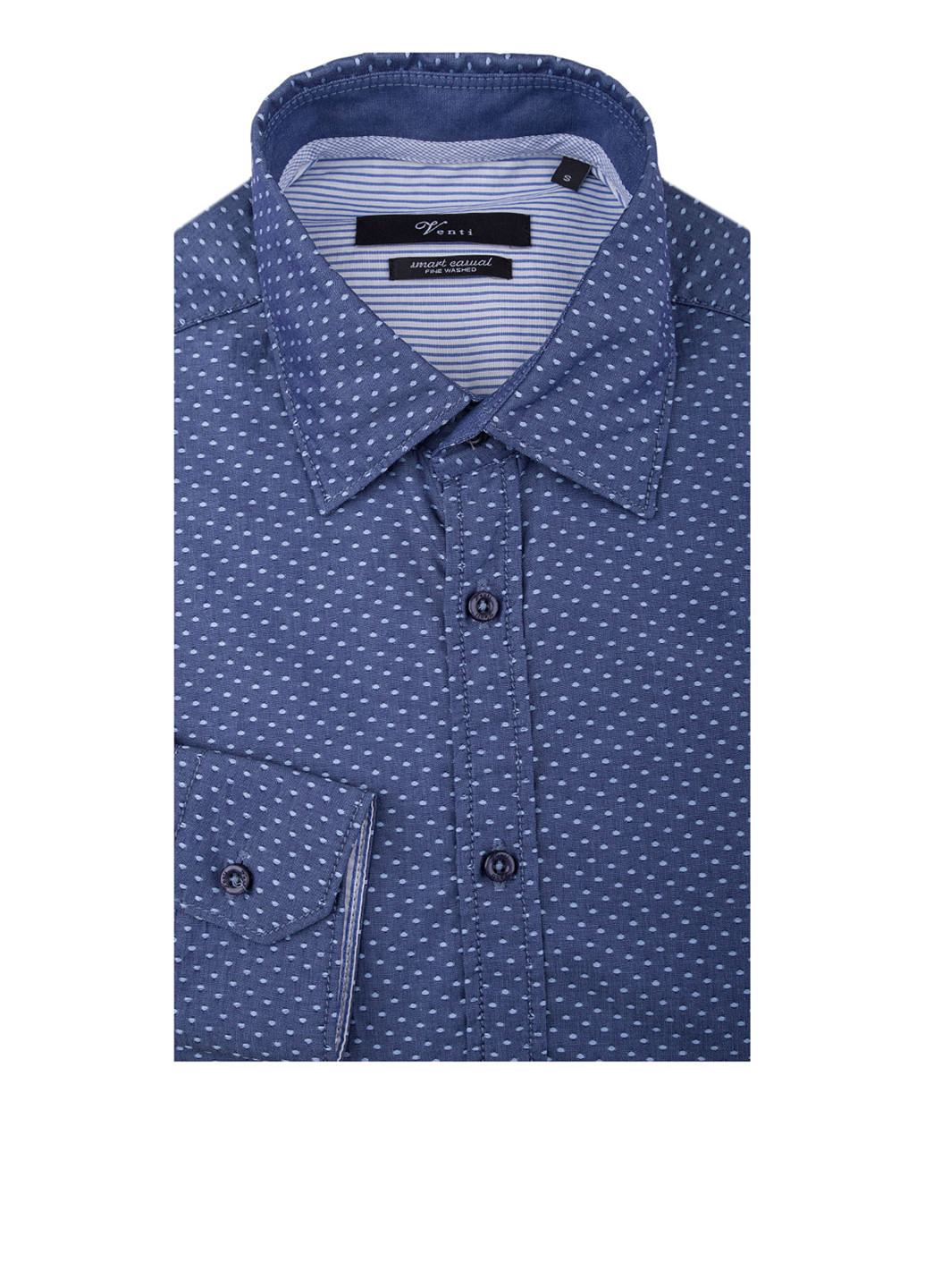 Синяя кэжуал рубашка в горошек Venti