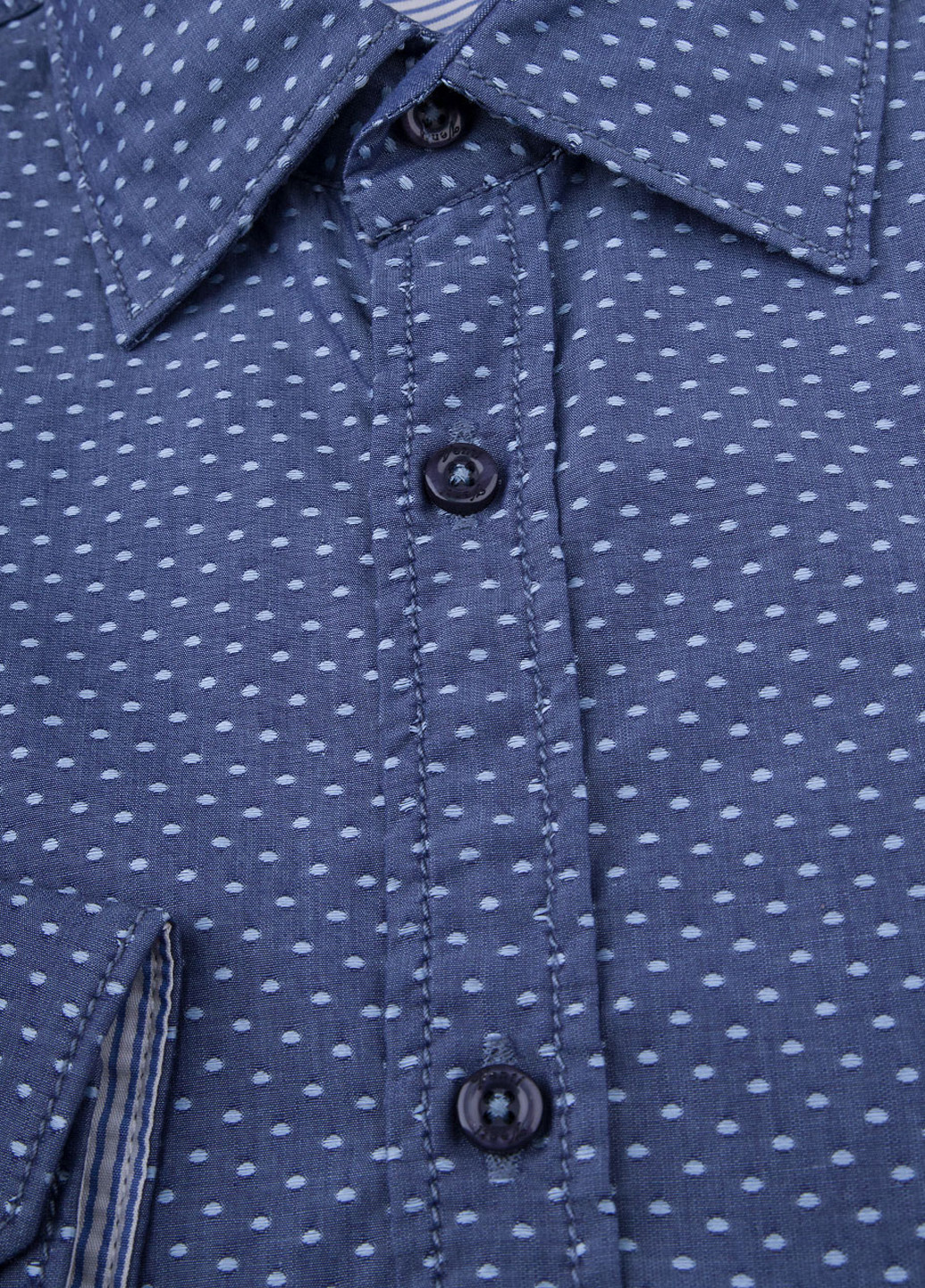 Синяя кэжуал рубашка в горошек Venti