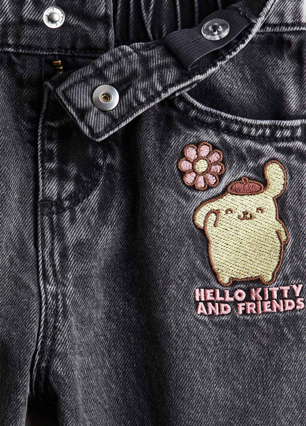 Темно-серые демисезонные мом фит джинсы H&M