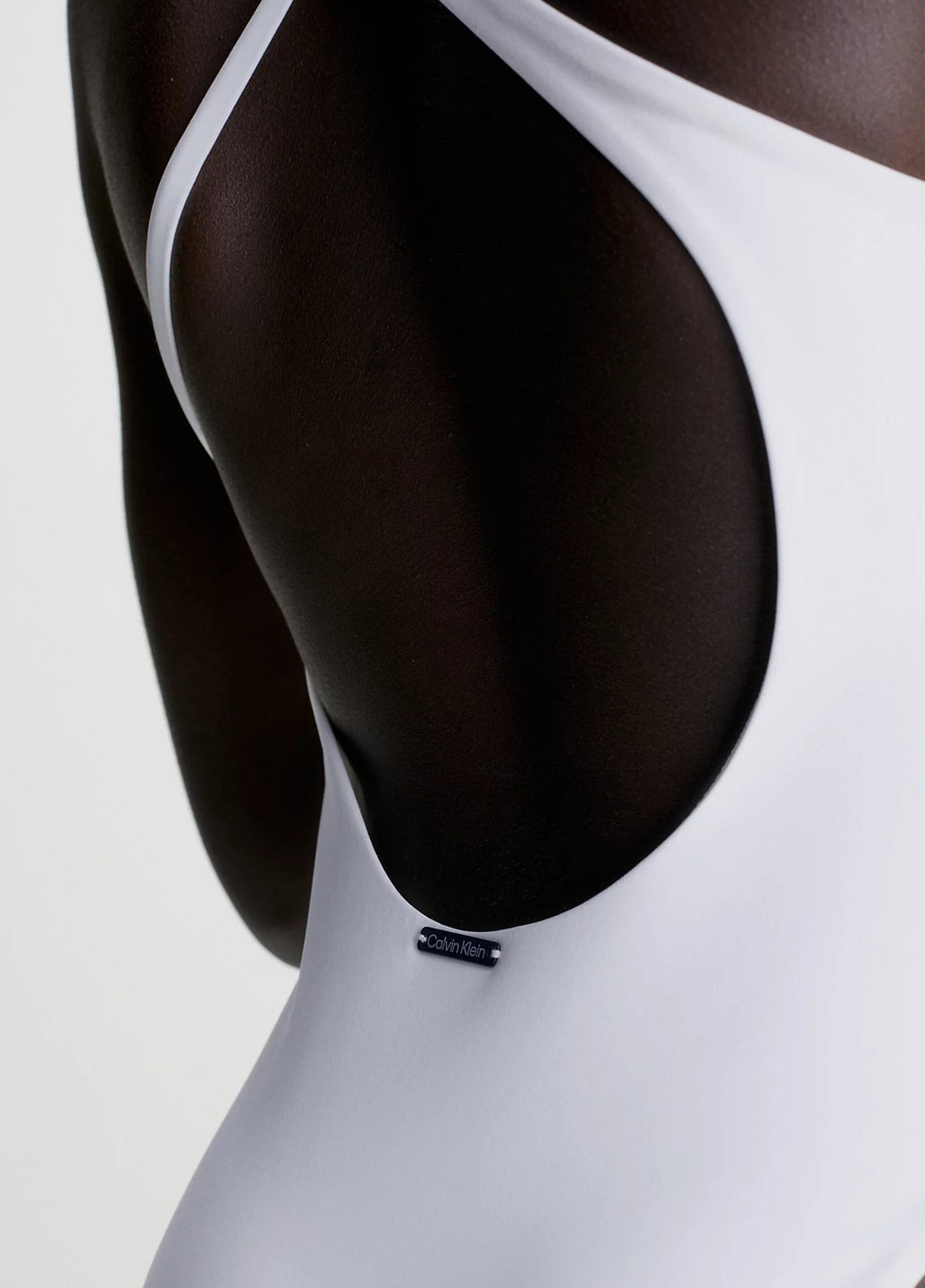 Білий літній купальник майо, суцільний Calvin Klein