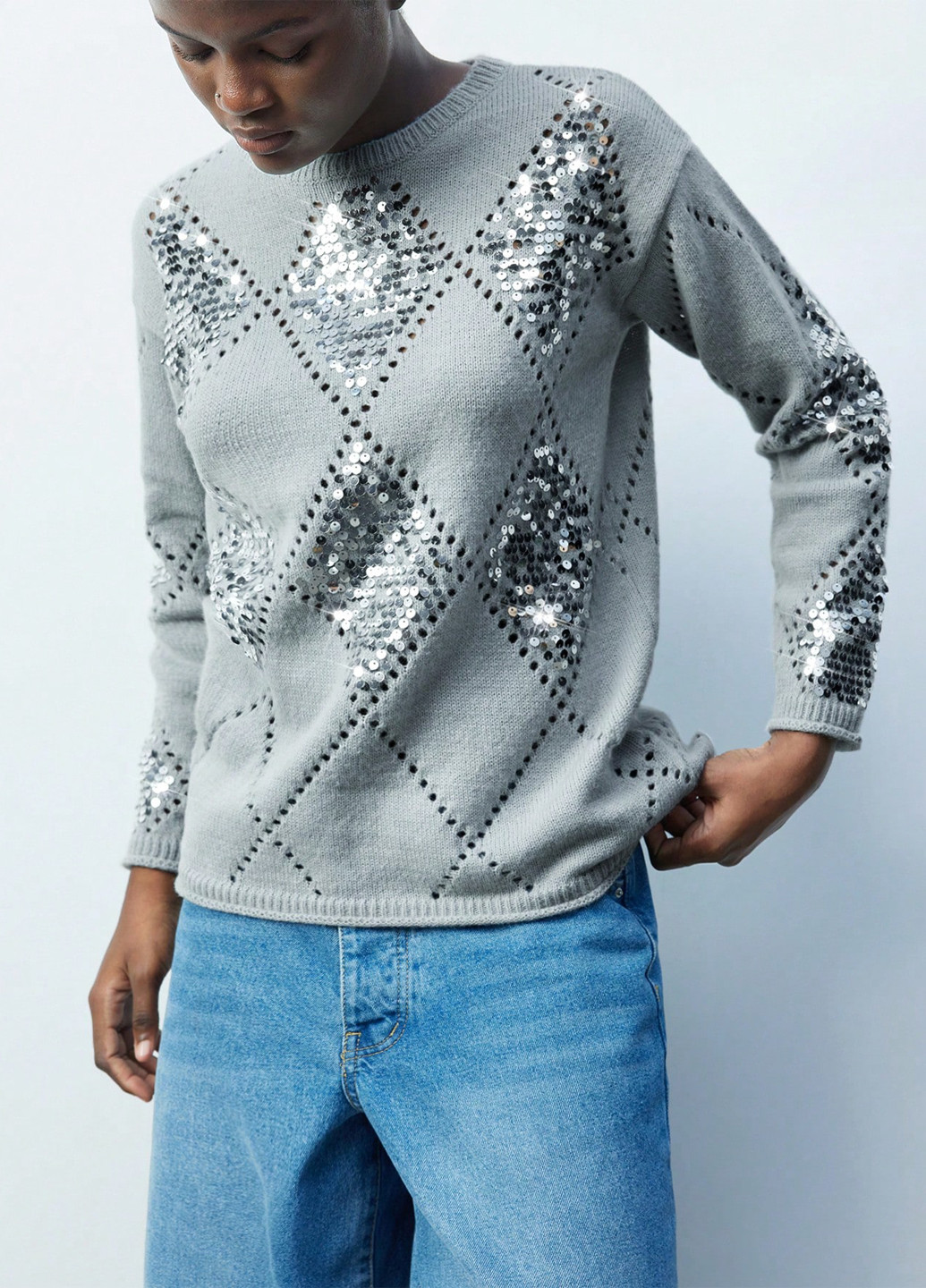 Сірий демісезонний джемпер джемпер SHEIN